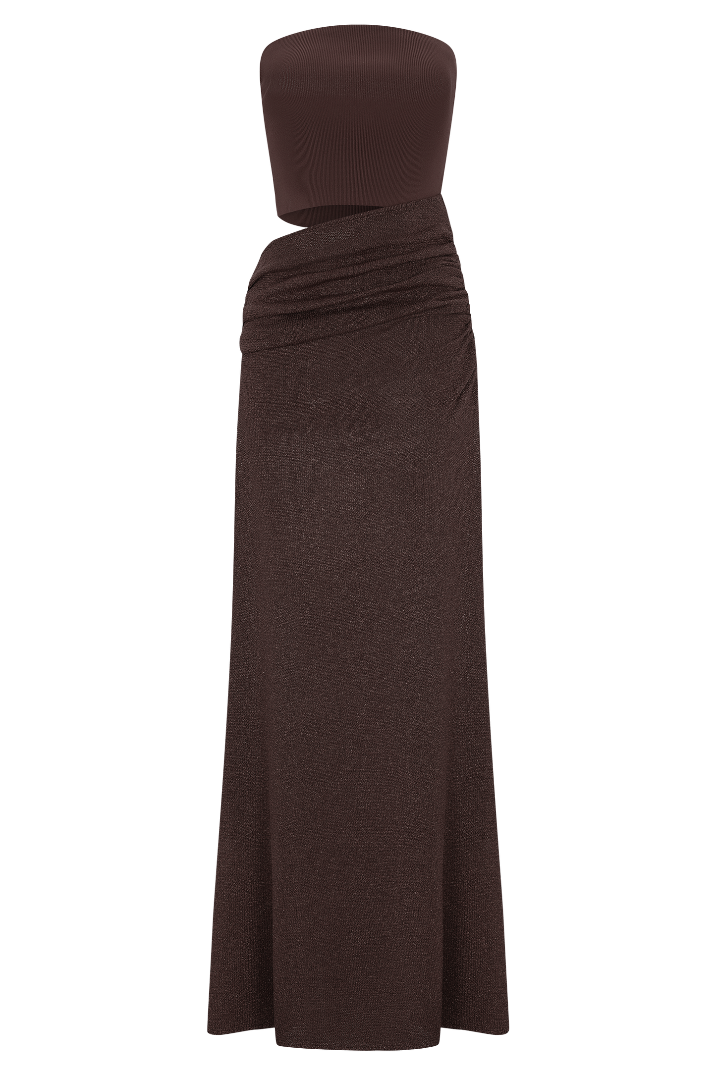 Jasiel Strapless Knit Maxi Dress - Chocolate
