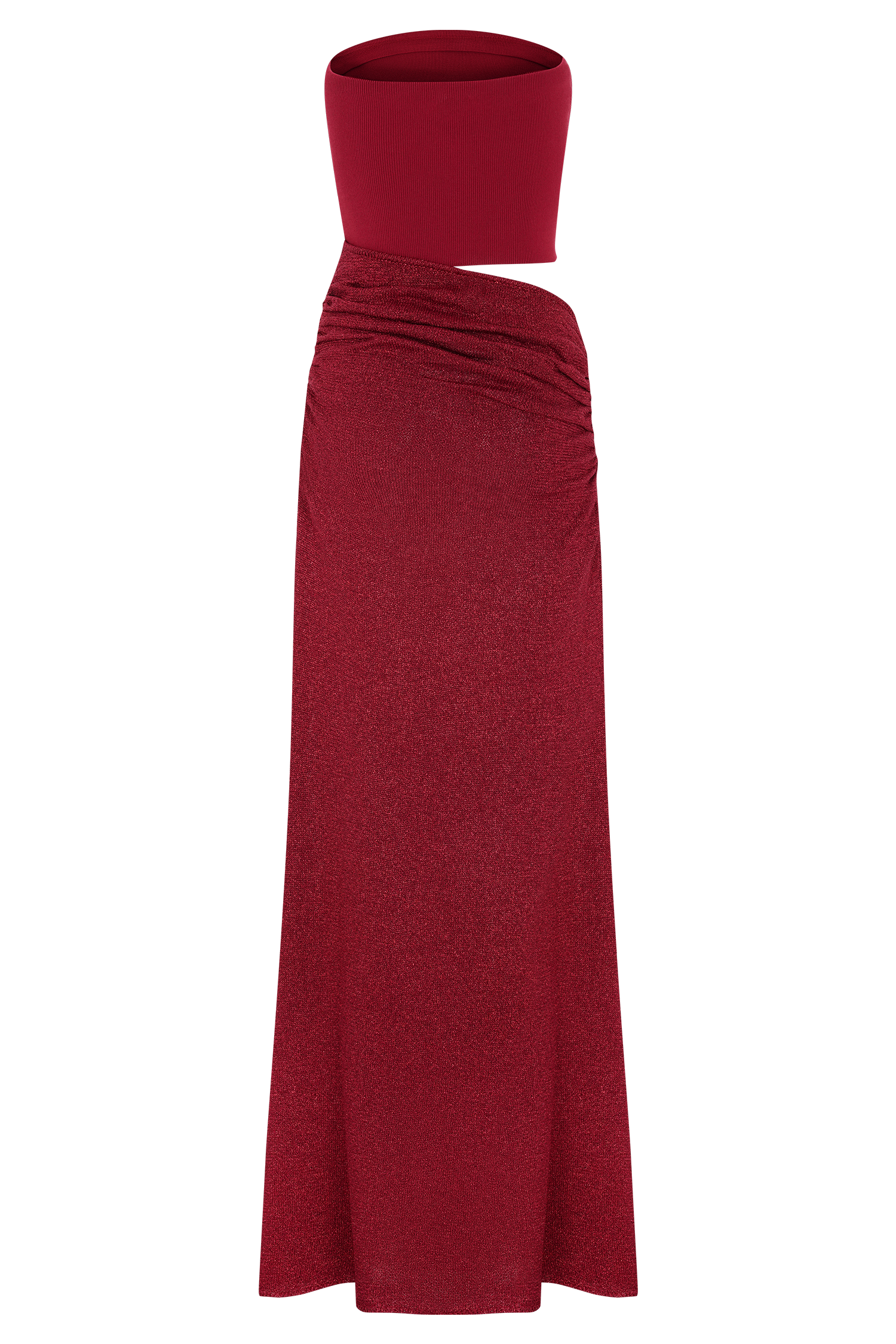 Jasiel Strapless Knit Maxi Dress - Red #8