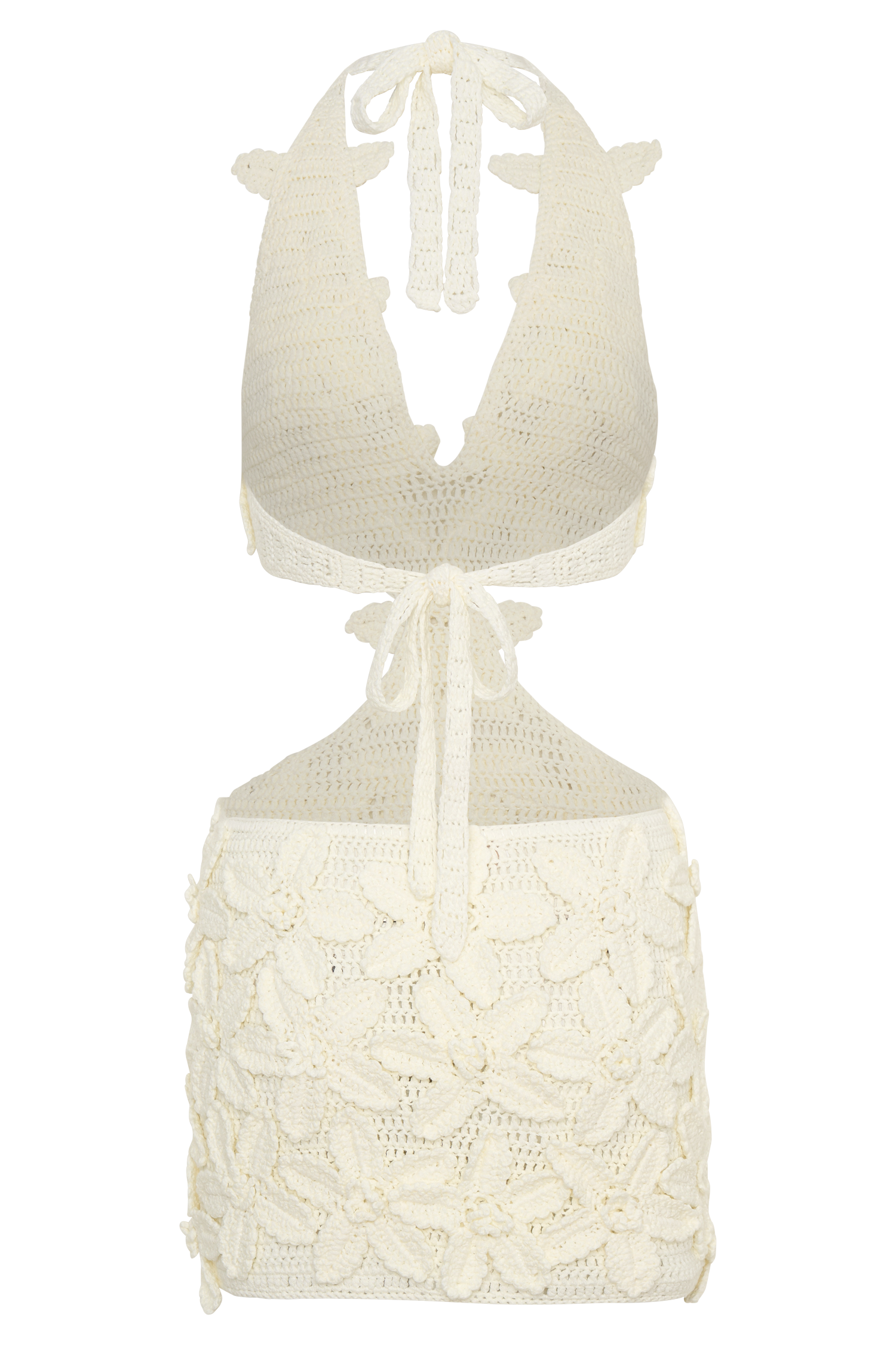 Jaylene Floral Crochet Mini Dress - White #8