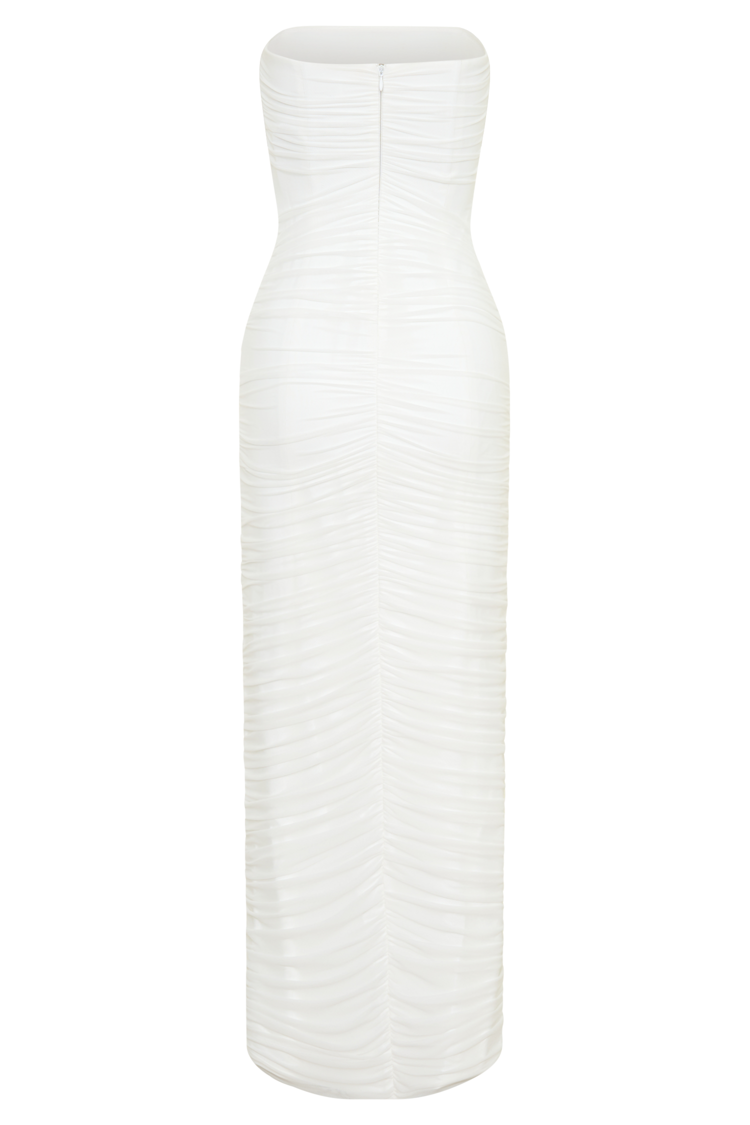 Jianna Strapless Mesh Maxi Dress - Ivory #8