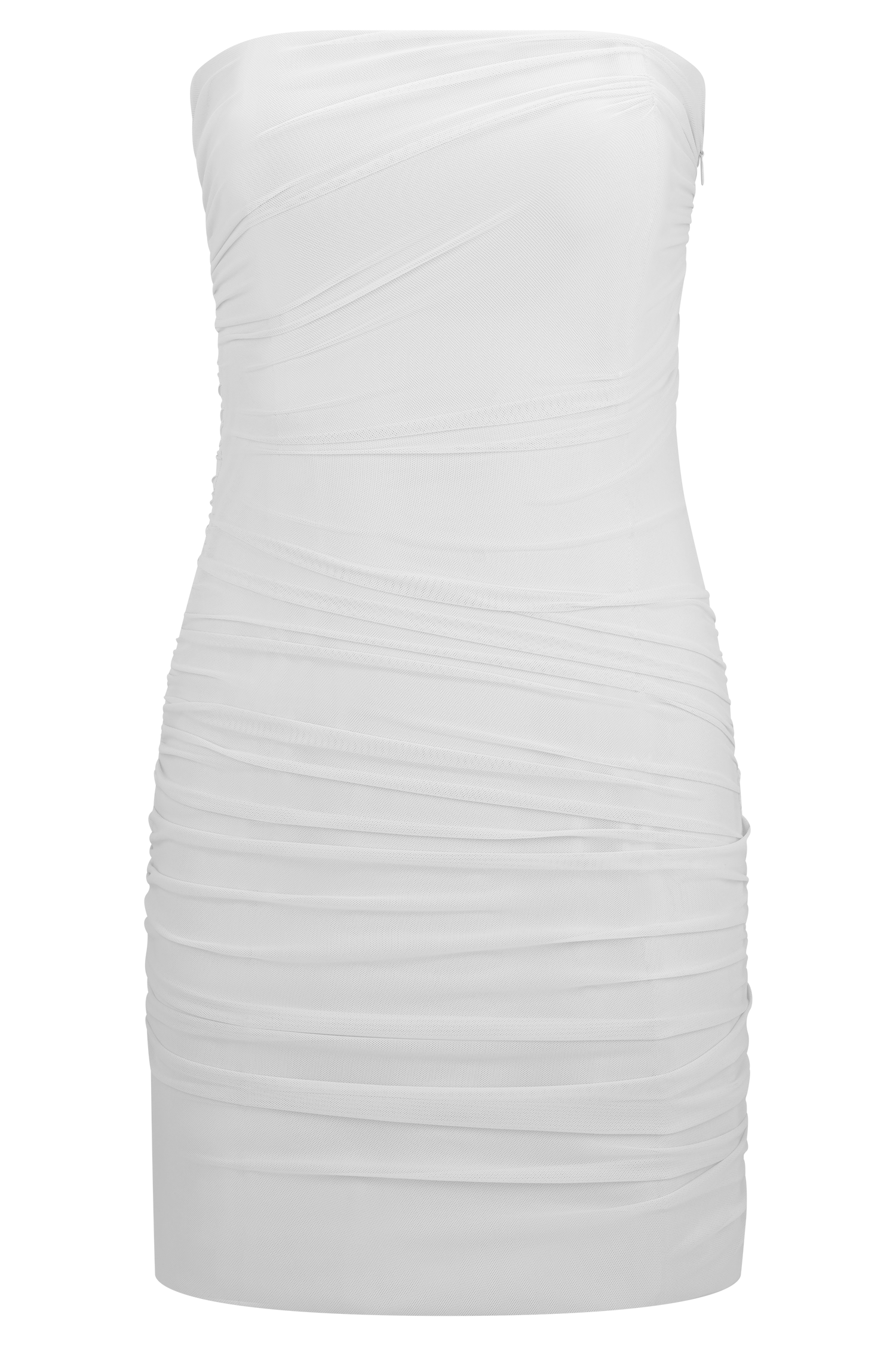 Jianna Strapless Mesh Mini Dress - White #7
