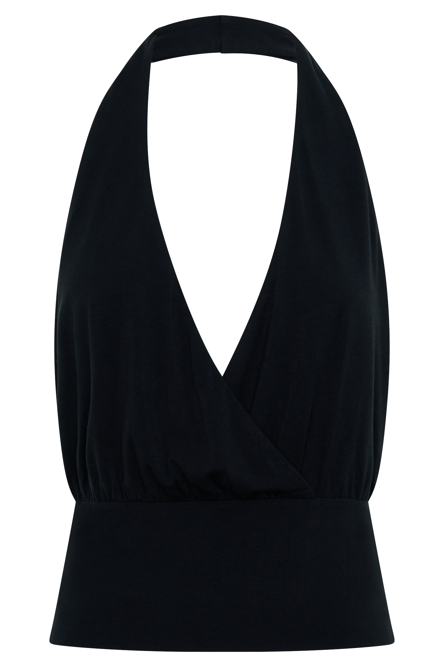 Jina Draped Halter Top - Black #11
