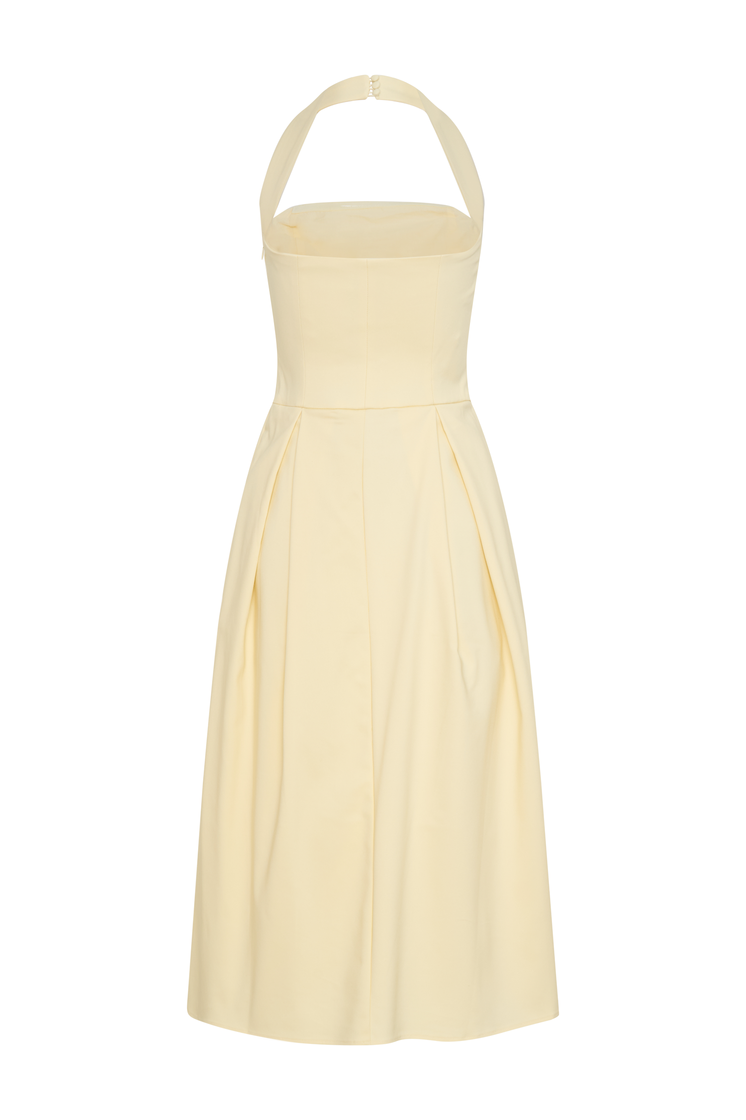 Juana Halter Midi Dress - Lemon #9
