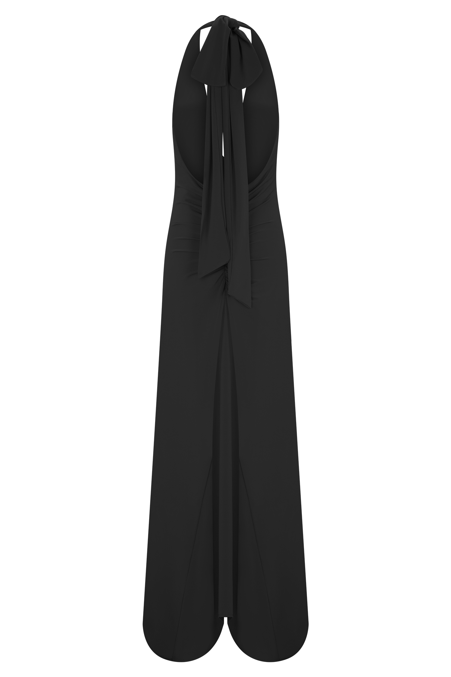 Juliet Slinky Maxi Dress With Scarf - Black #7
