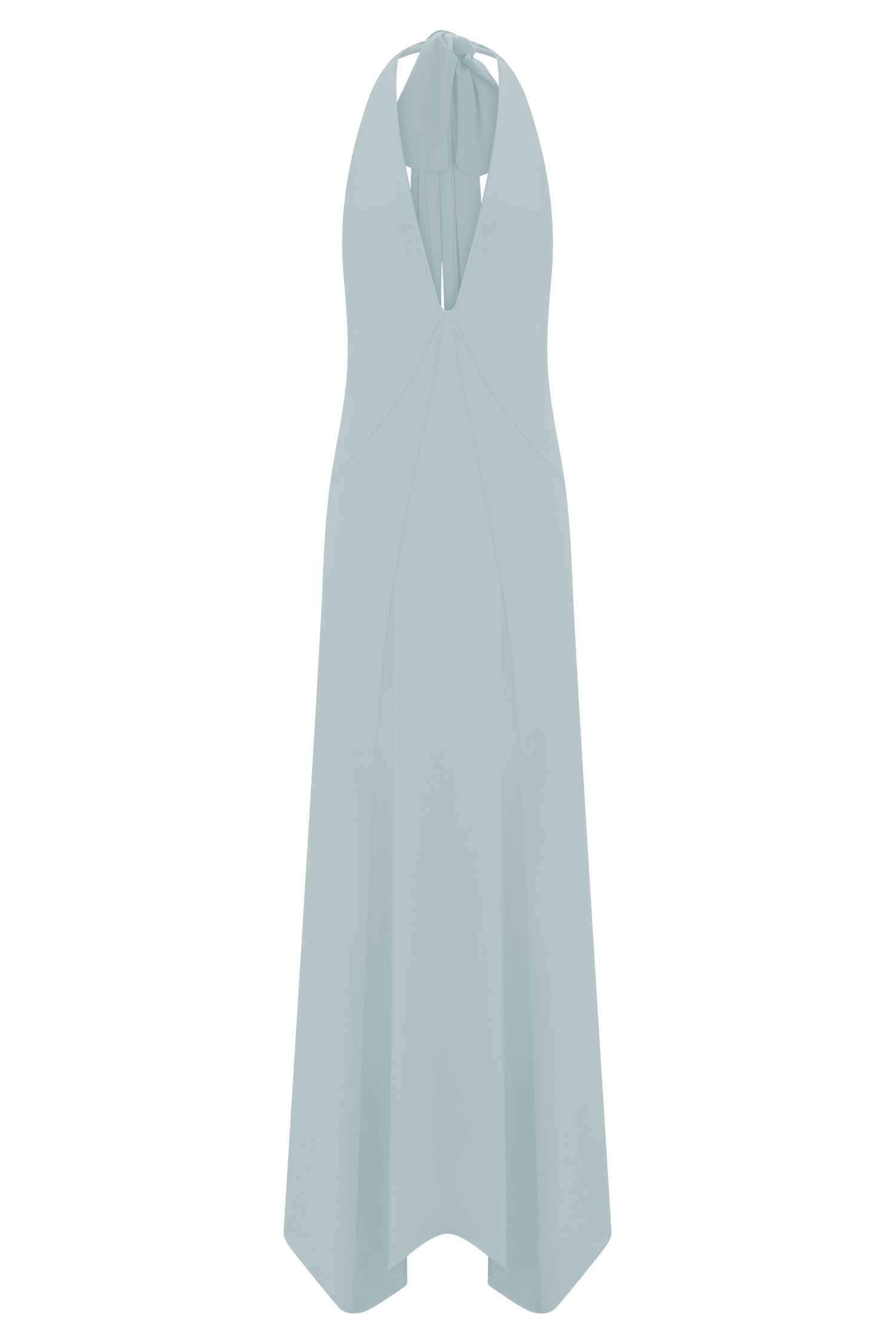 Juliet Slinky Maxi Dress With Scarf - Pale Blue #8