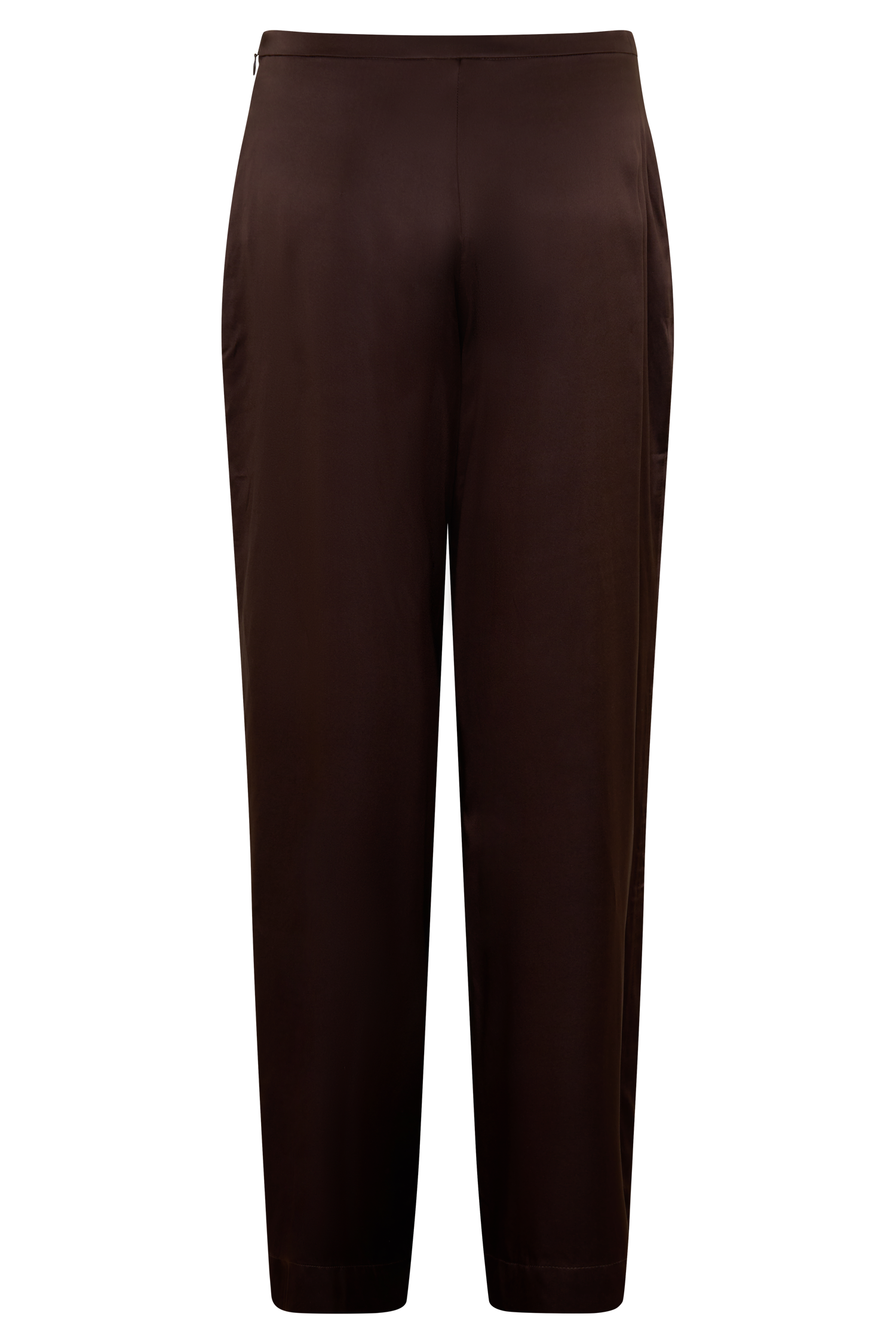 Kayla Silk Blend Straight Leg Pants - Dark Chocolate #8