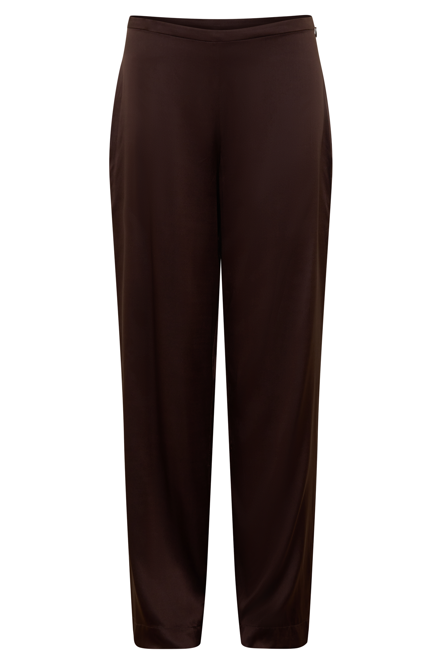 Kayla Silk Blend Straight Leg Pants - Dark Chocolate #9