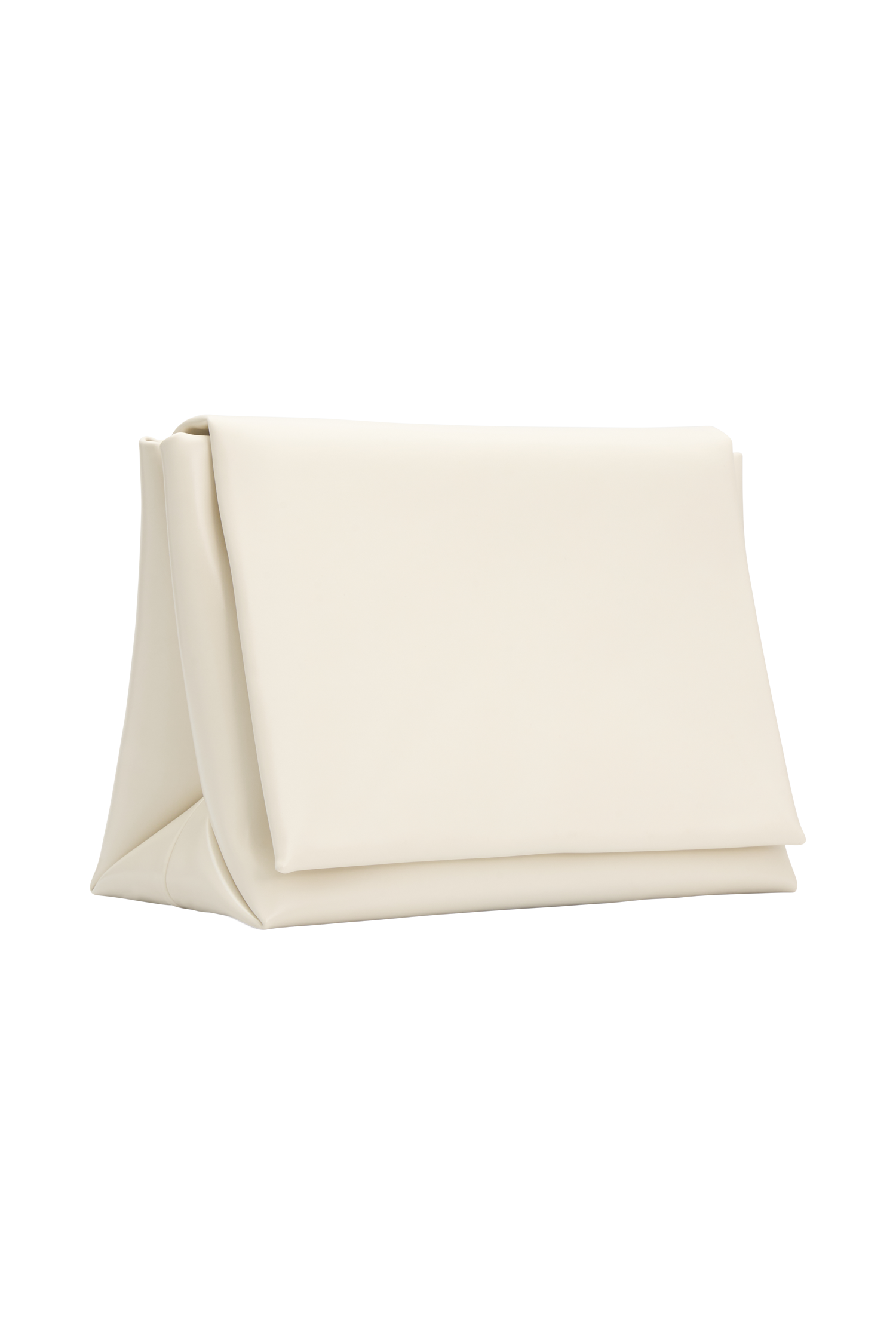 Kiera Faux Leather Oversized Clutch - Ivory #6