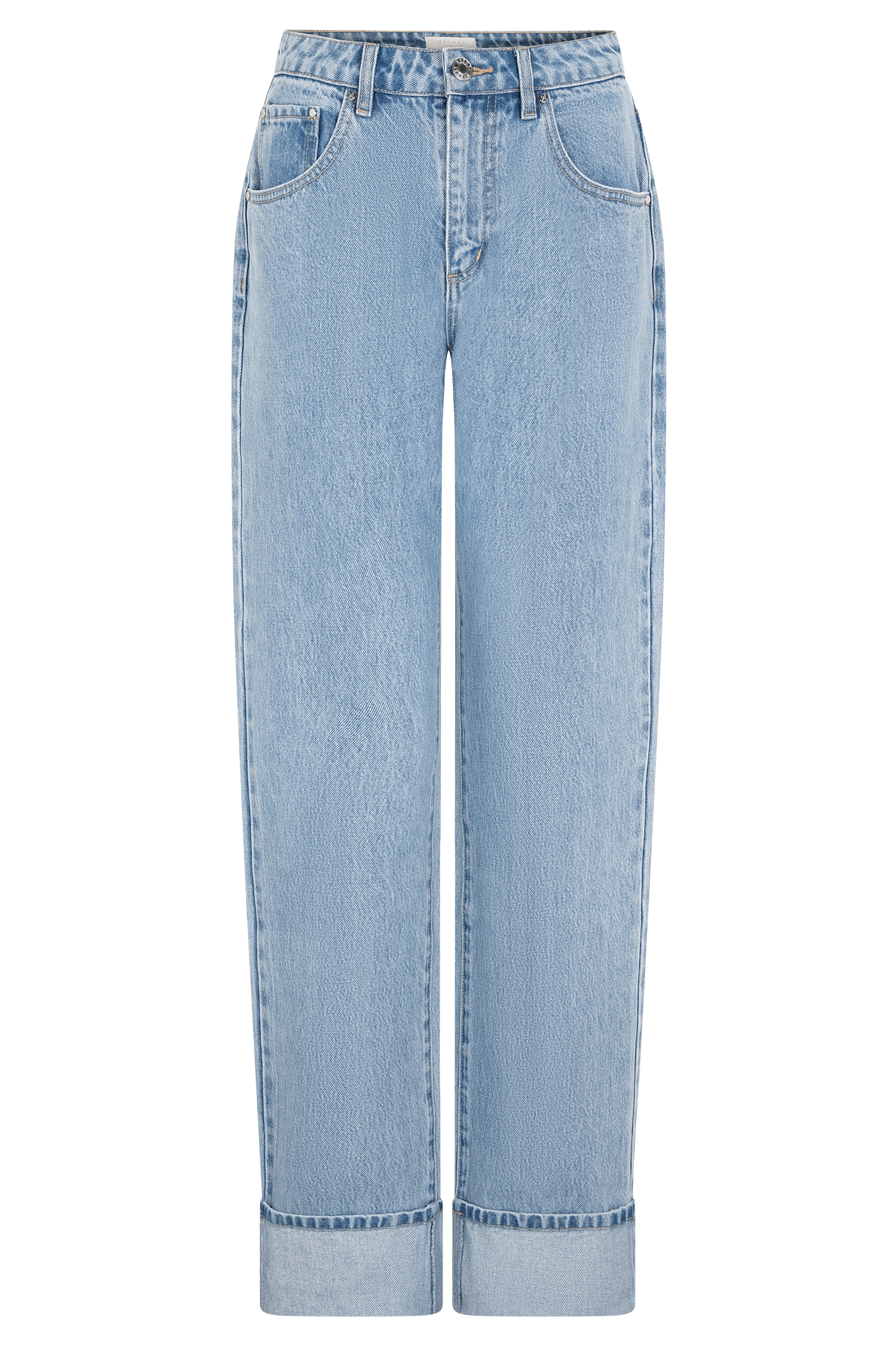 Kirralee Straight Leg Cuffed Jeans - Classic Blue #9