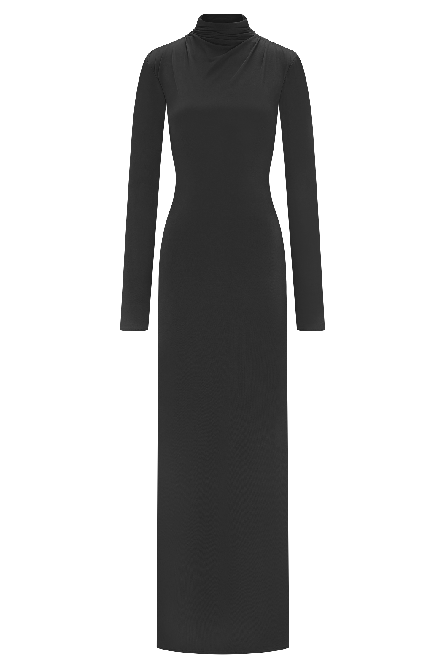 Kiyah Slinky Cut Out Maxi Dress - Black #7