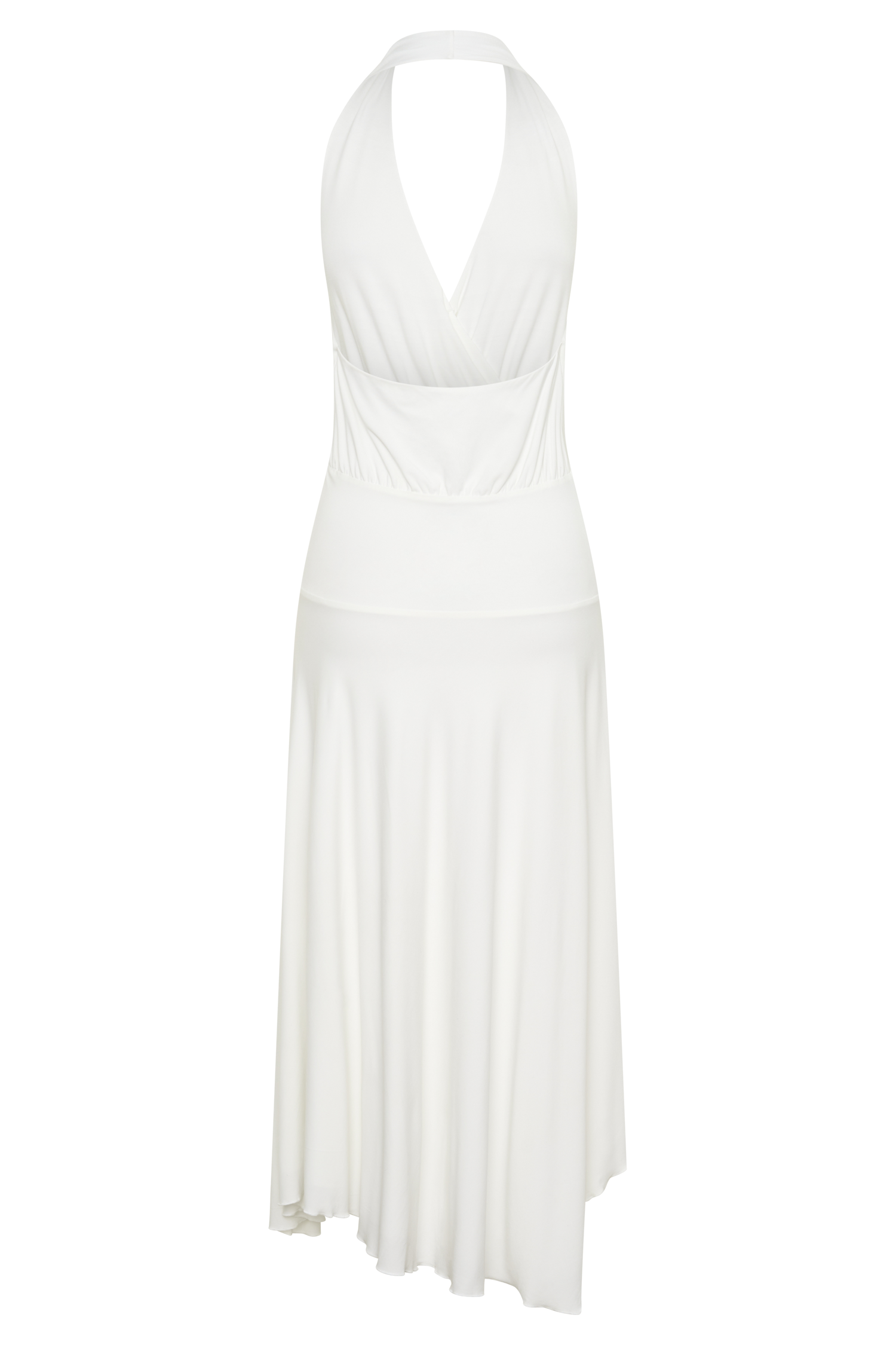 Krish Hankie Halter Midi Dress - White #7