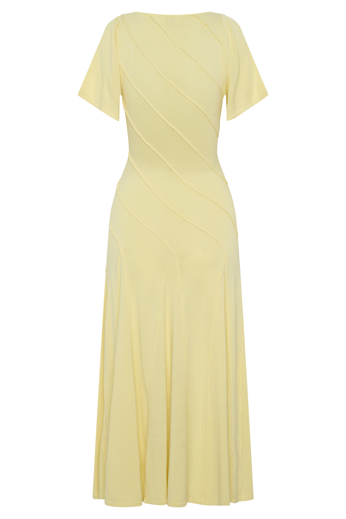 Lani Asymmetrical Knit Midi Dress - Butter Yellow #8