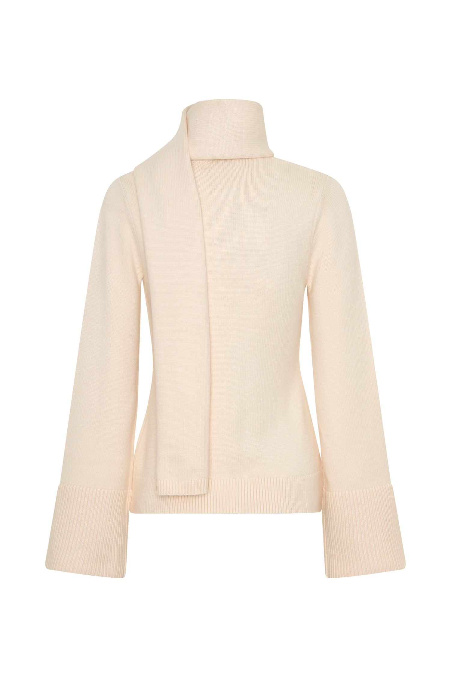 Lara Knit Cardigan With Scarf - Ivory #8