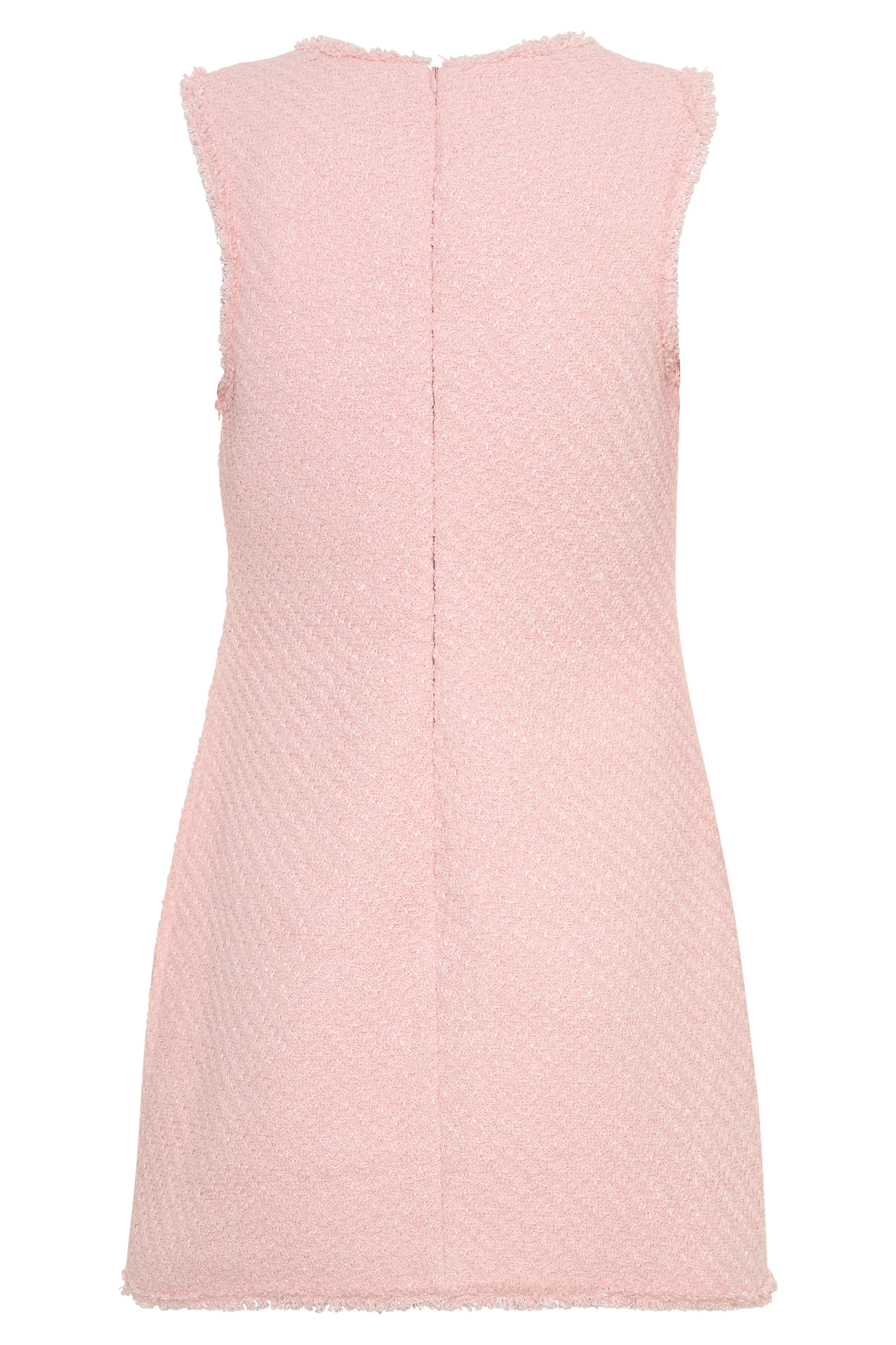 Lea Tweed Sleeveless Mini Dress - Baby Pink #10