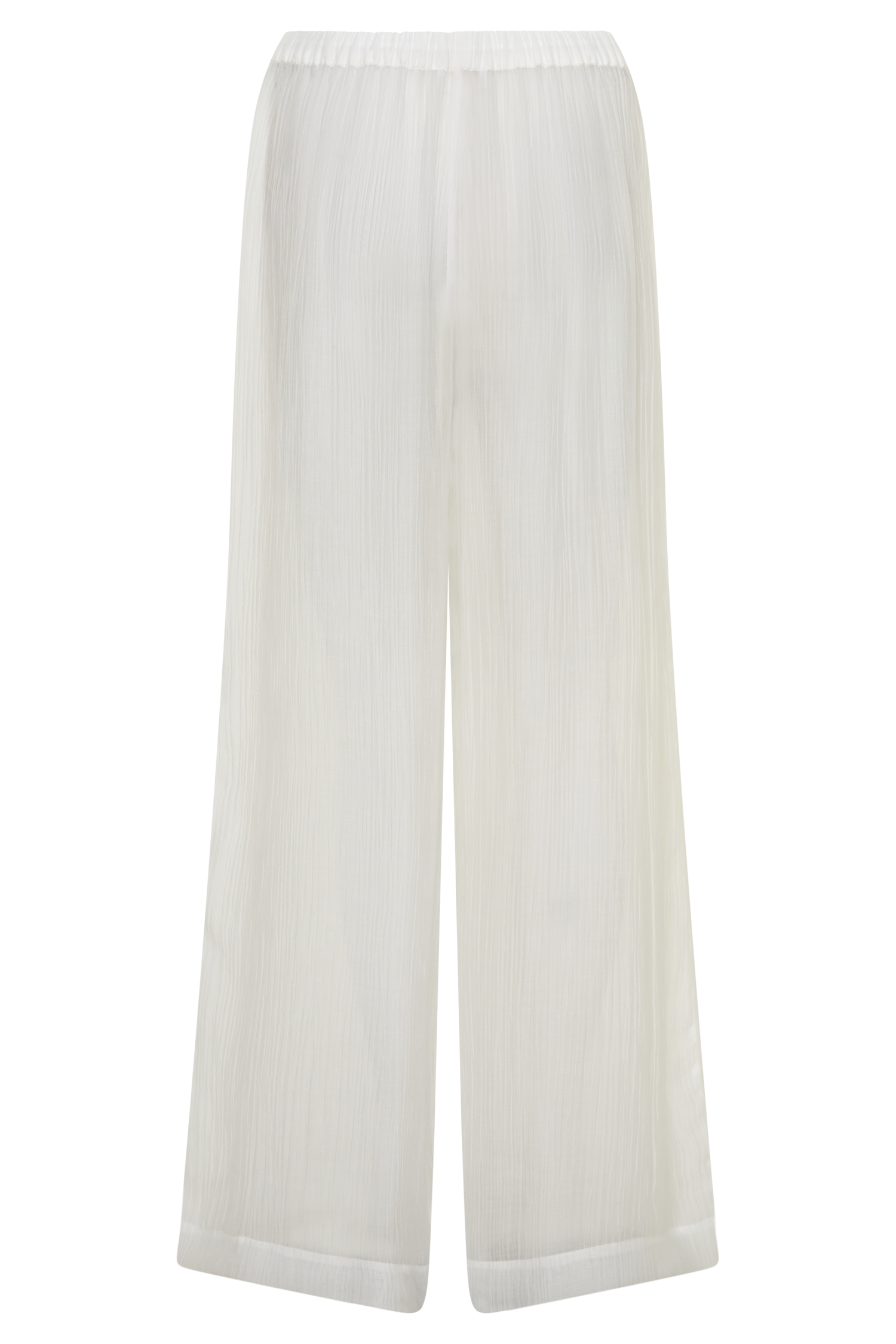 Leilani Sheer Drawstring Wide Leg Pants - Ivory #8