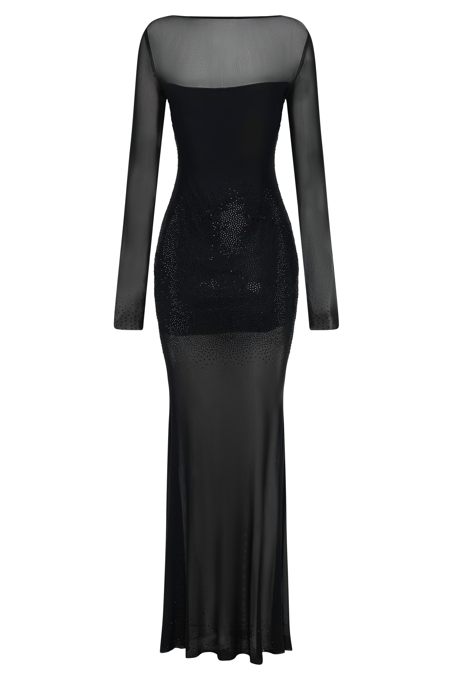 Lior Mesh Maxi Dress With Hotfix - Black #9