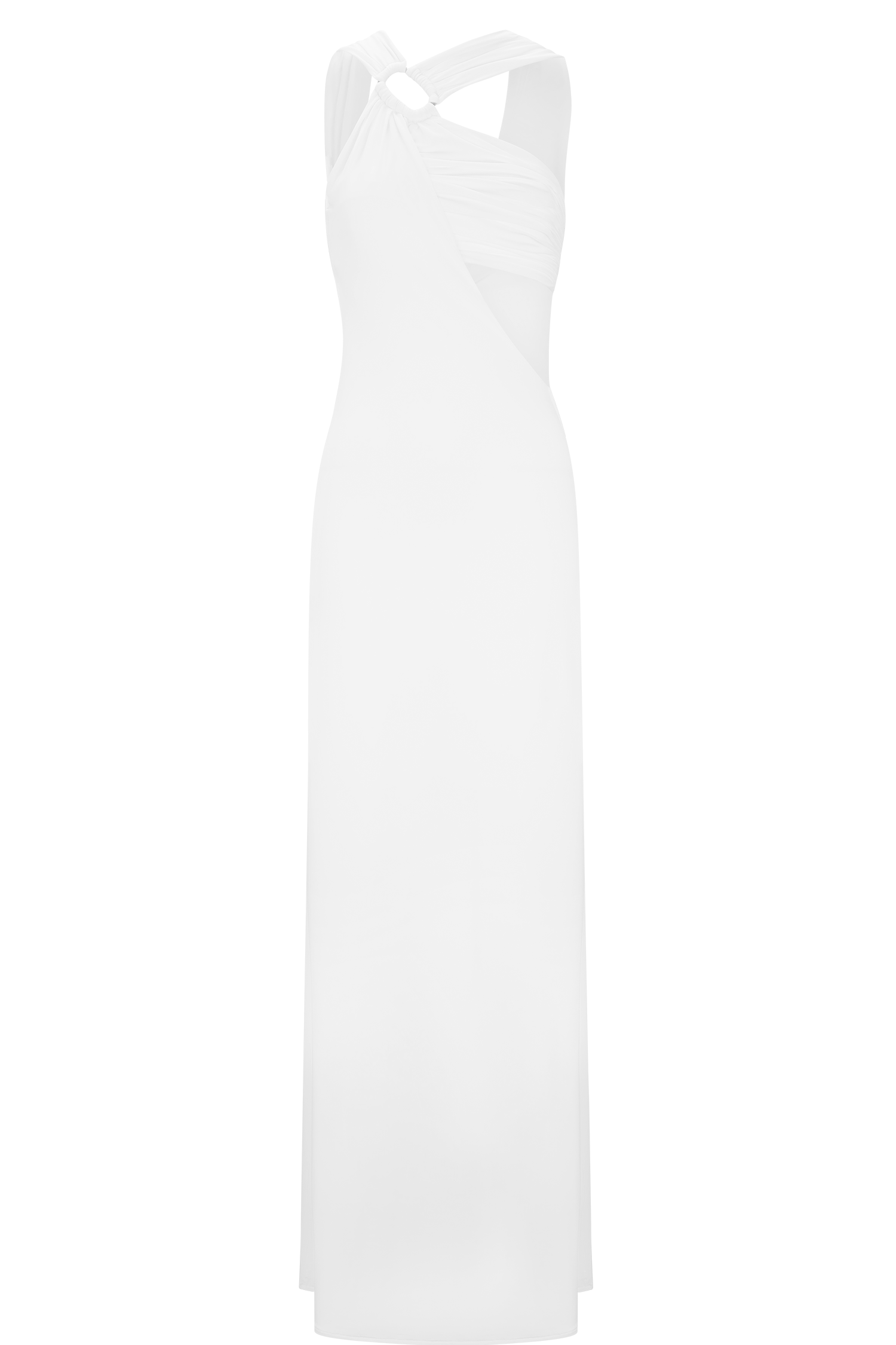 Lottie Slinky Maxi Dress With Split - White #7