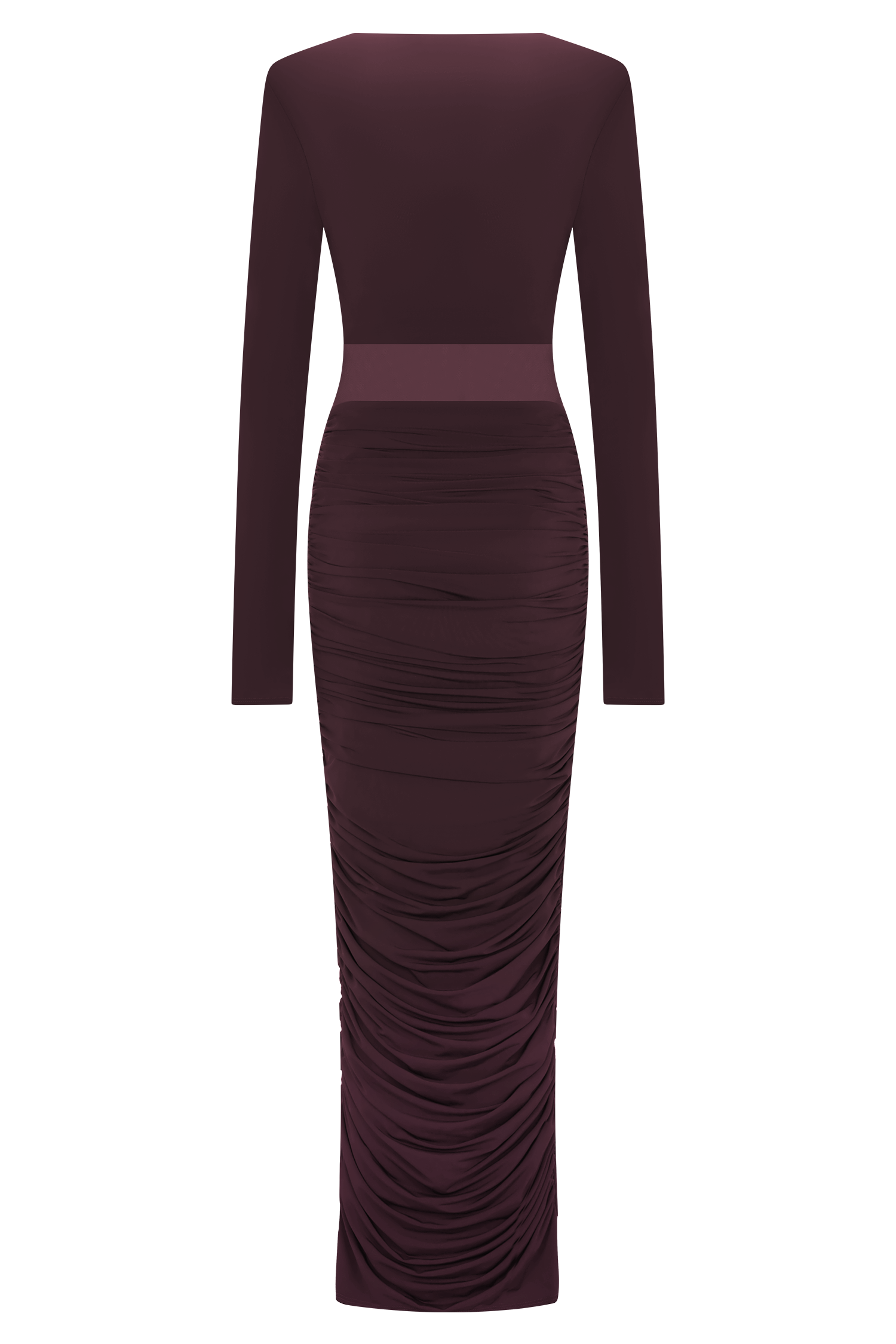 Louanne Slinky Long Sleeve Maxi Dress - Burgundy | MESHKI Louanne Slinky Long Sleeve Maxi Dress - Burgundy | MESHKI