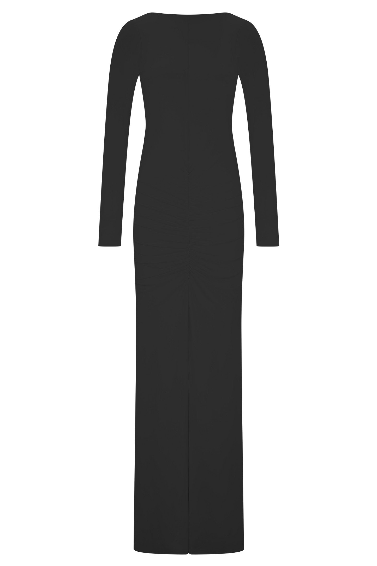 Louisa Long Sleeve Slinky Maxi Dress - Black