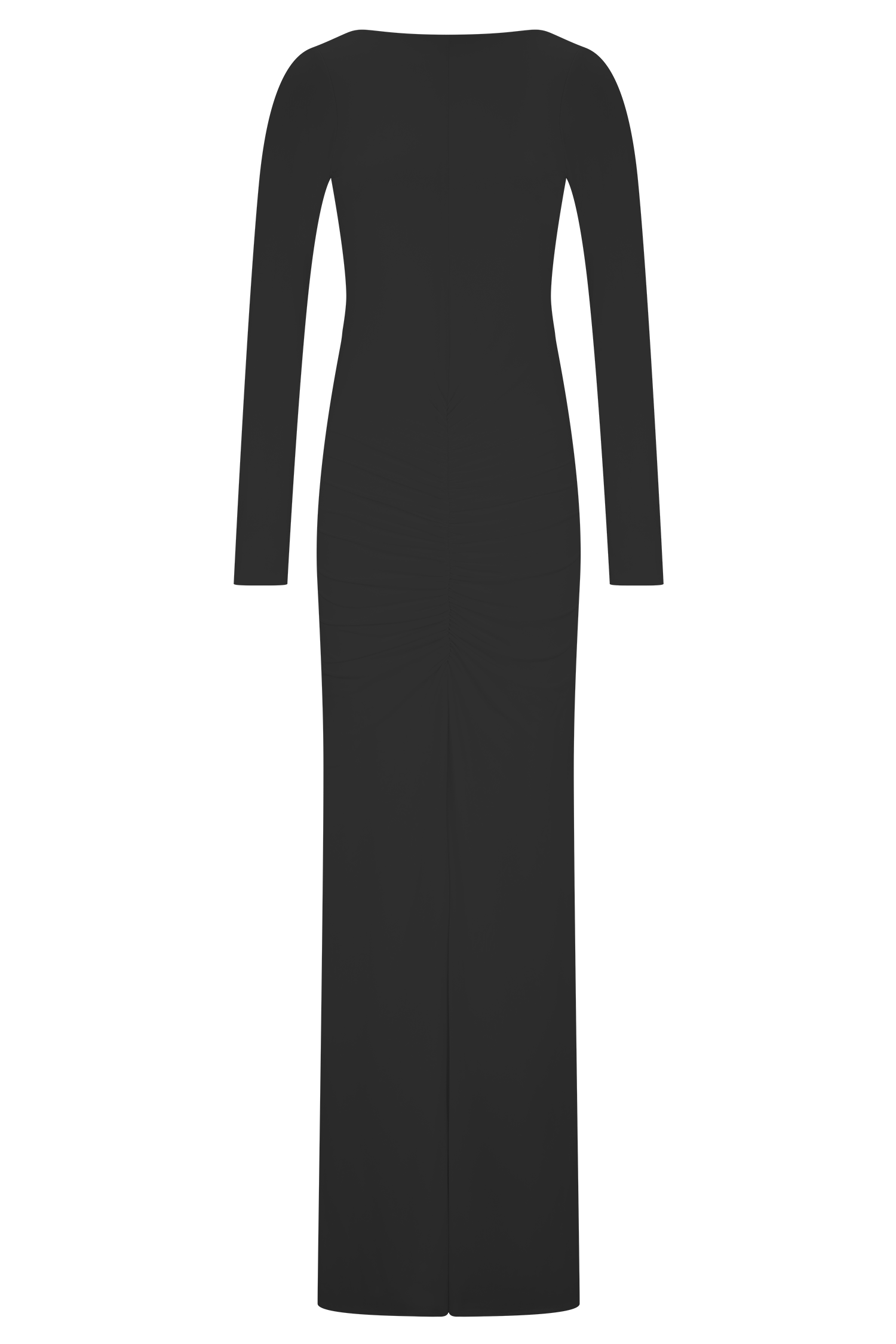 Louisa Long Sleeve Slinky Maxi Dress - Black #7