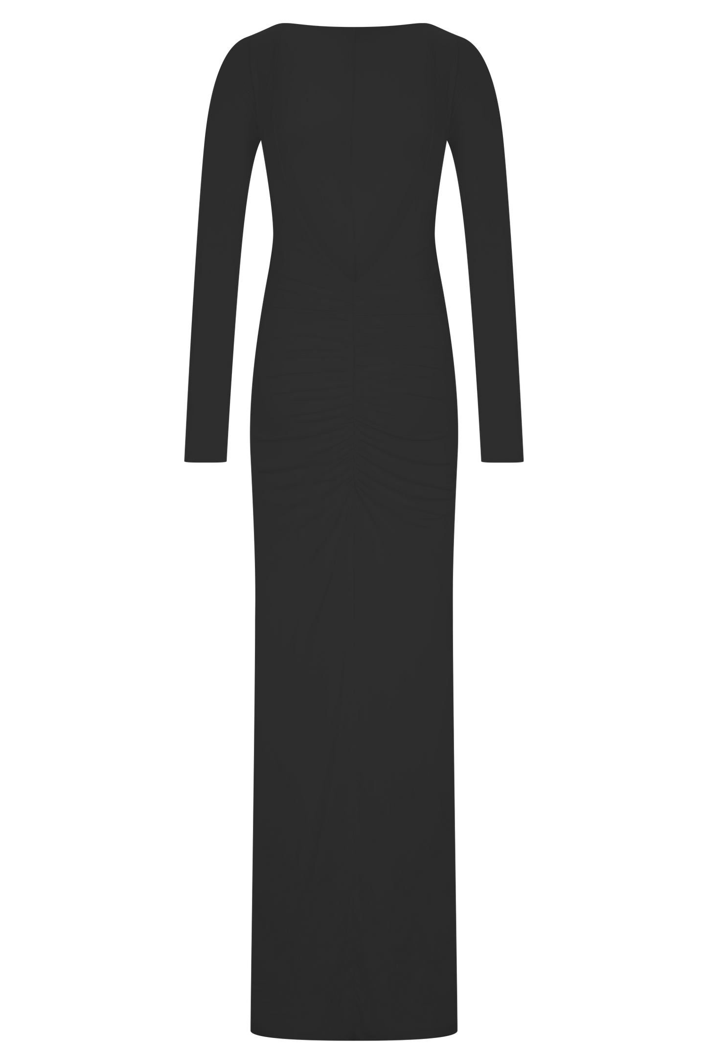 Louisa Long Sleeve Slinky Maxi Dress - Black