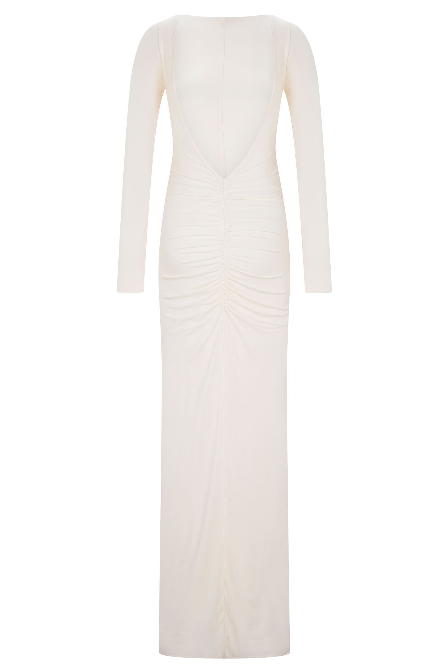 Louisa Long Sleeve Slinky Maxi Dress - Ivory #6