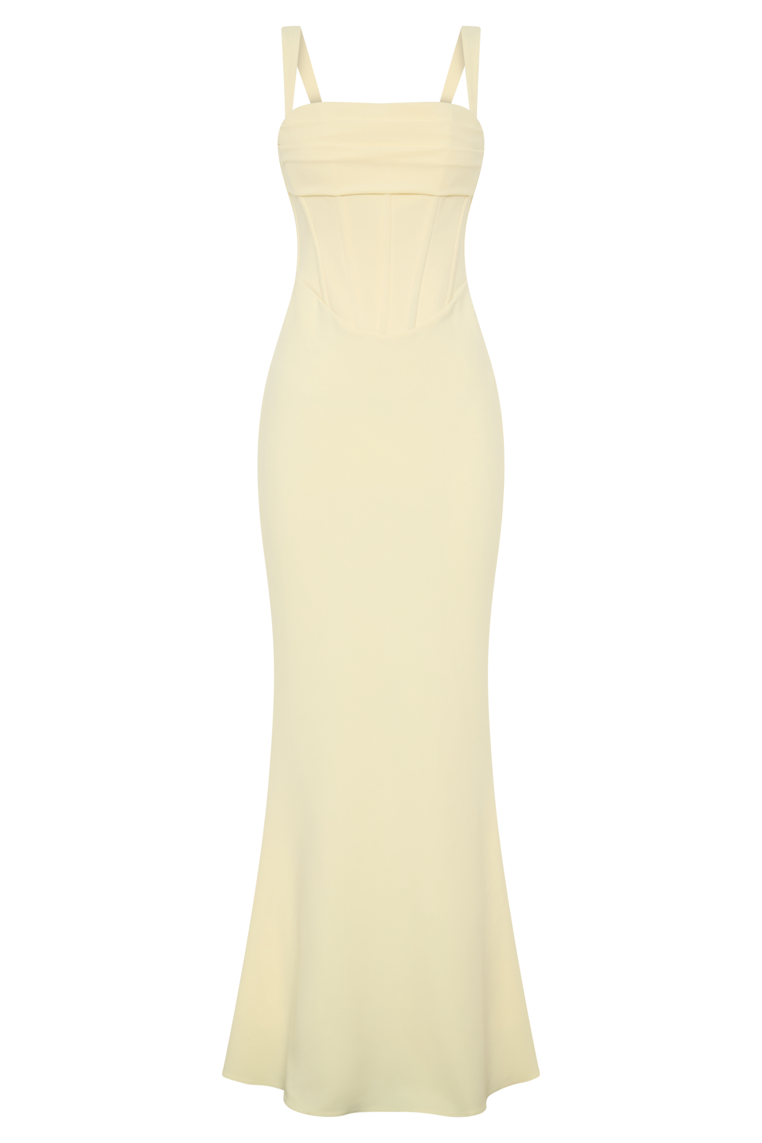 Luella Crepe Corset Maxi Dress - Lemon #11