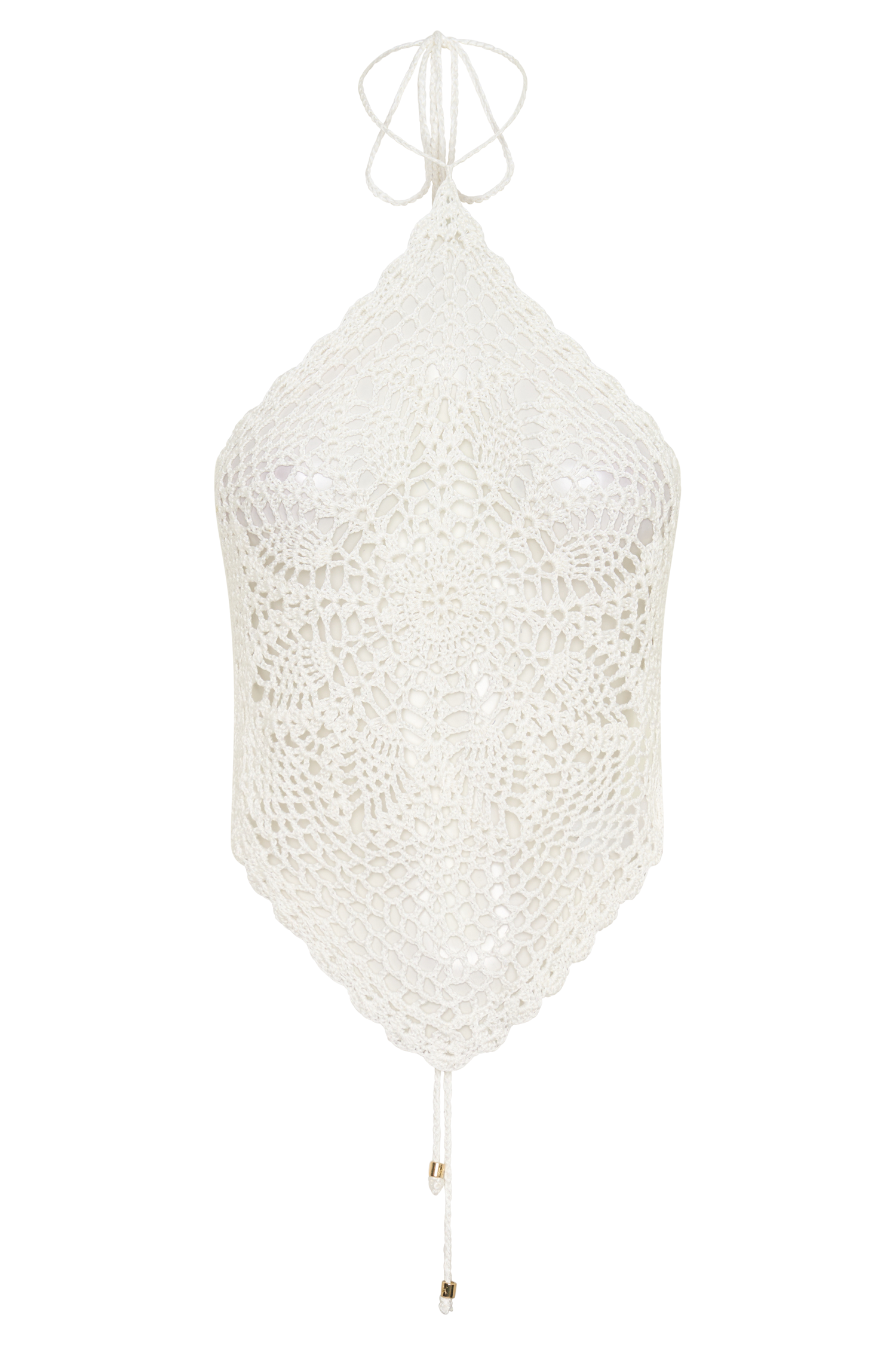 Marvin Crochet Halter Top - Ivory #9
