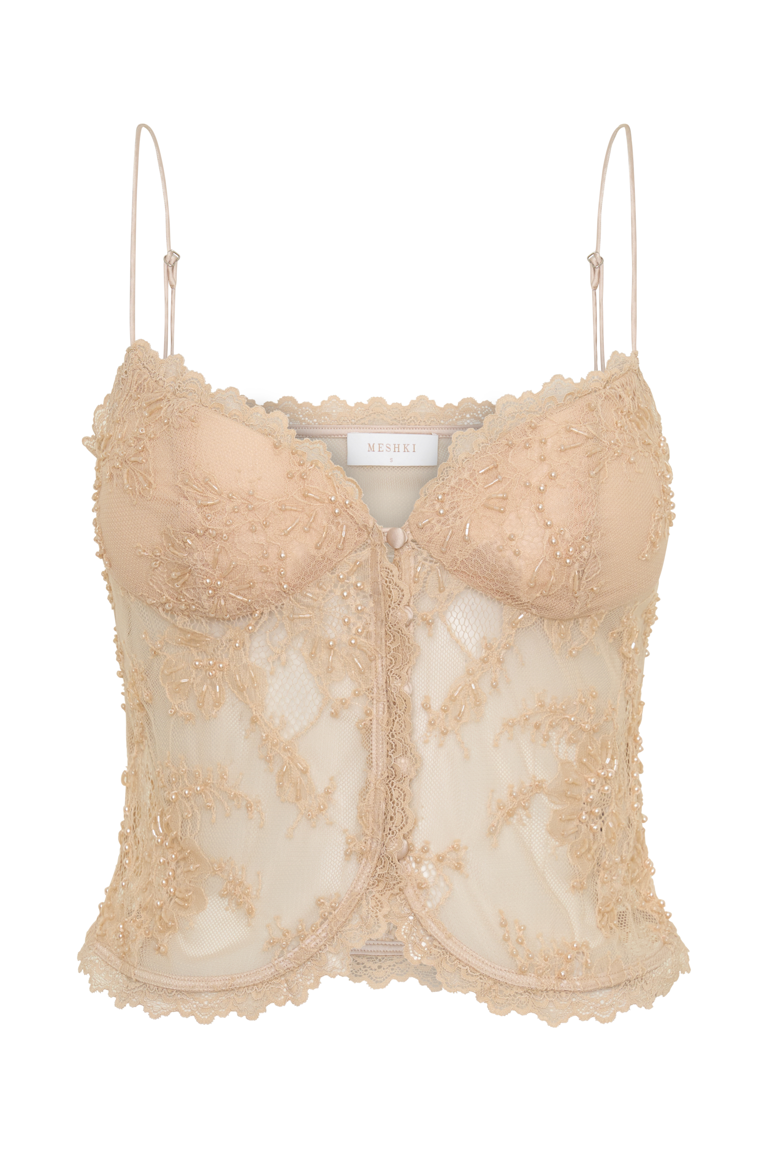 Marcelle Sweetheart Lace Top - Blush Rose Gold #9