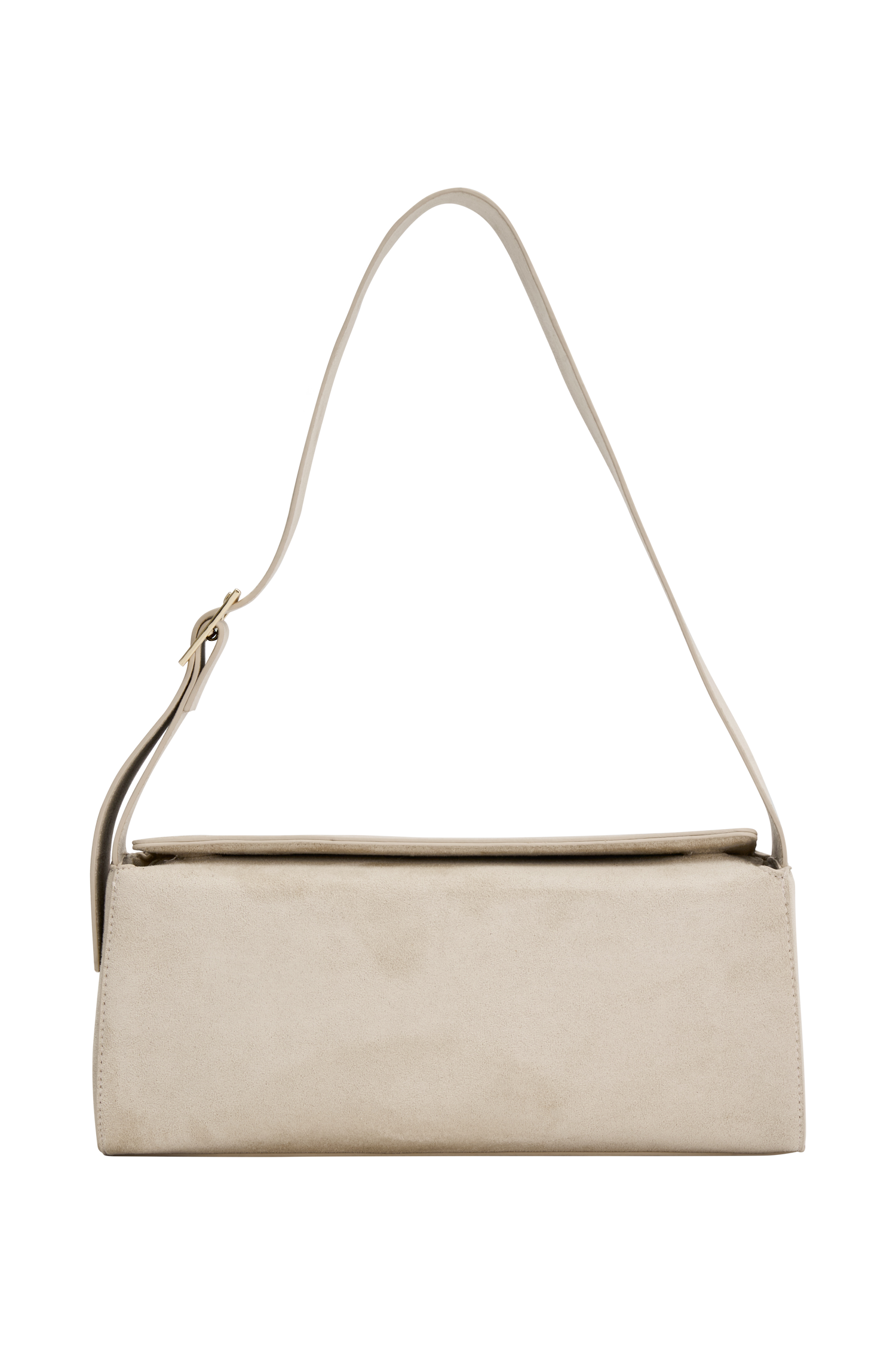 Maria Faux Suede Shoulder Bag - Stone #9