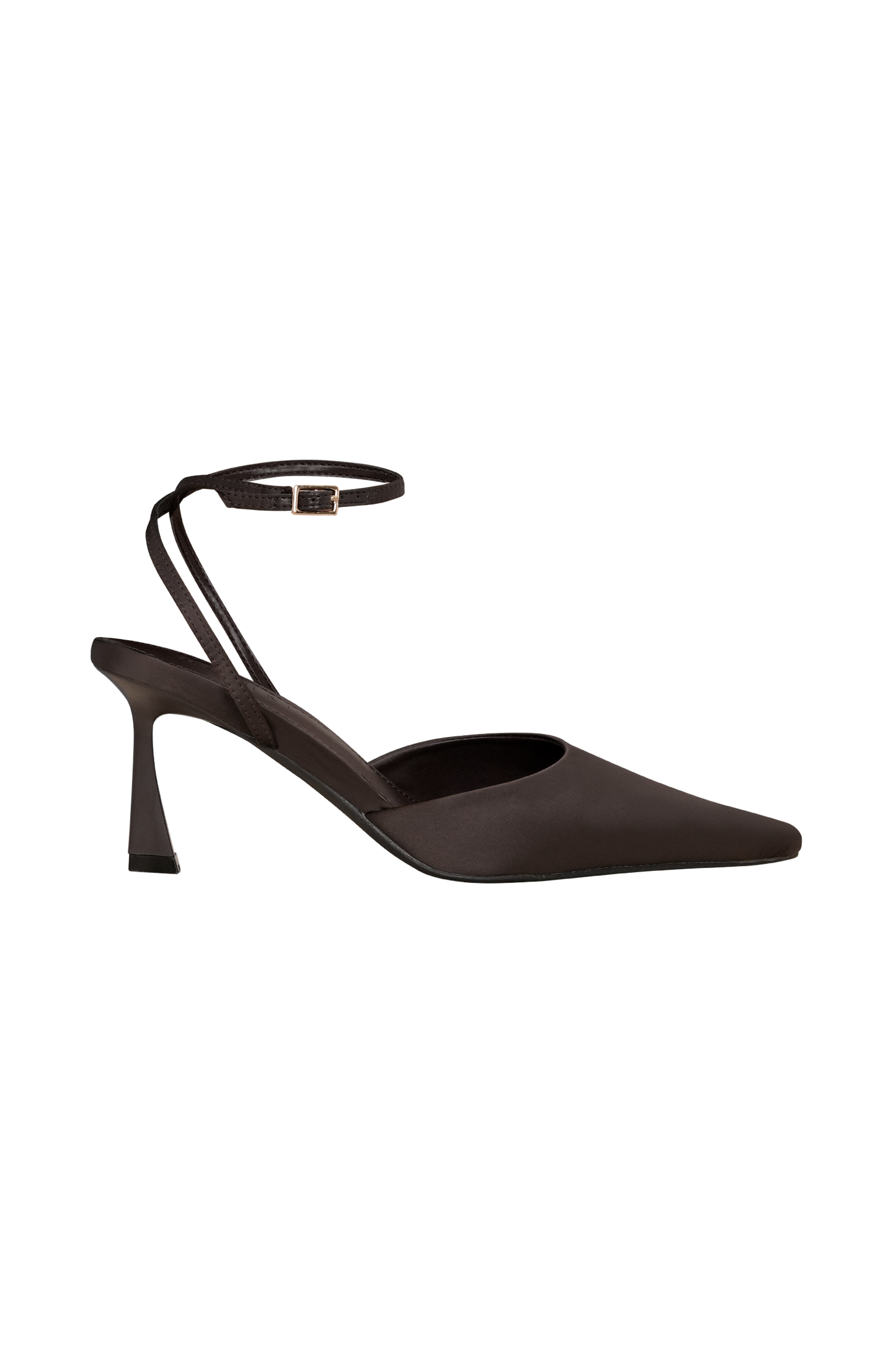 Marley Satin Pointed Heel - Chocolate