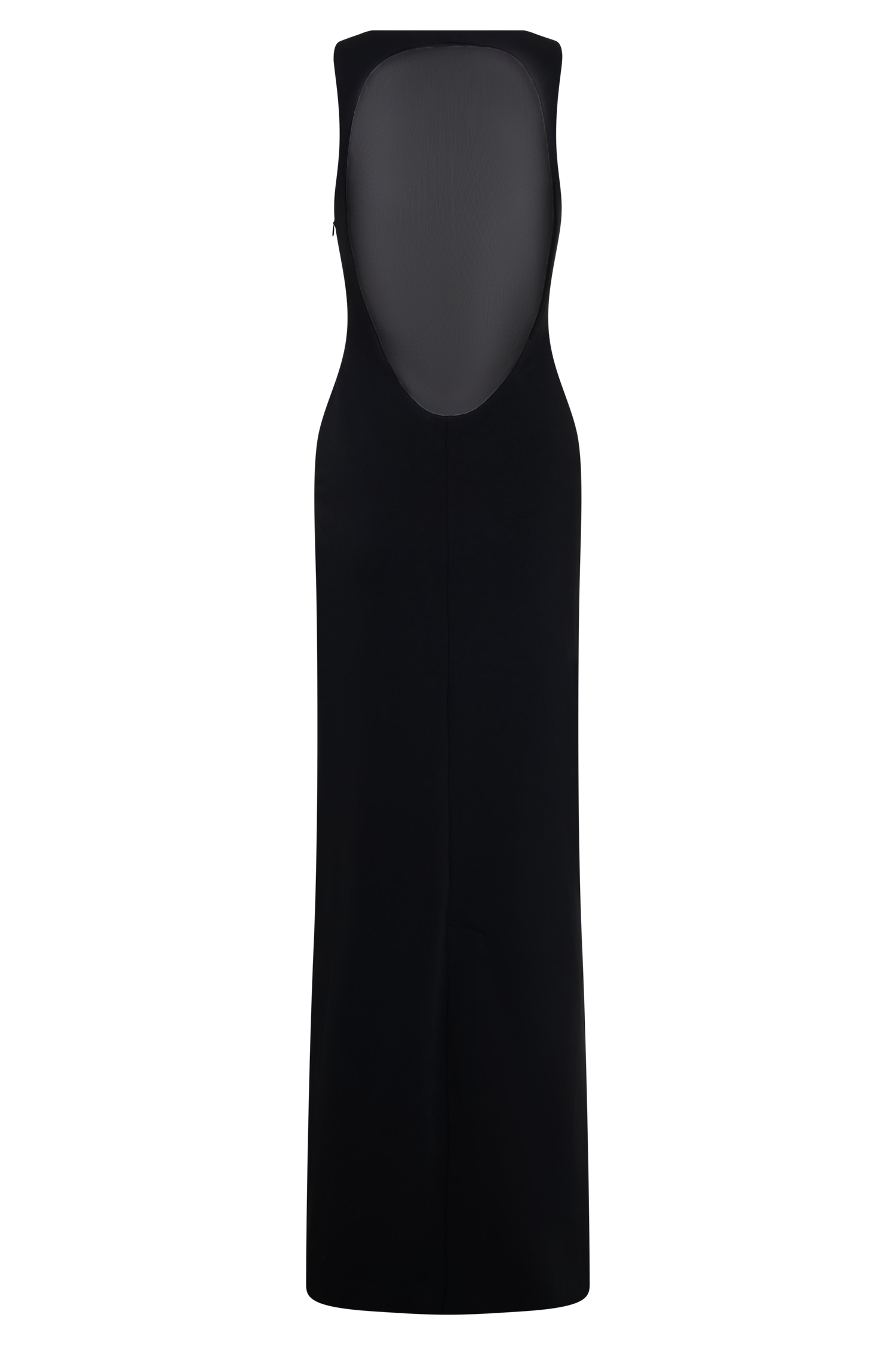 Marlon Crepe And Mesh Maxi Dress - Black #8