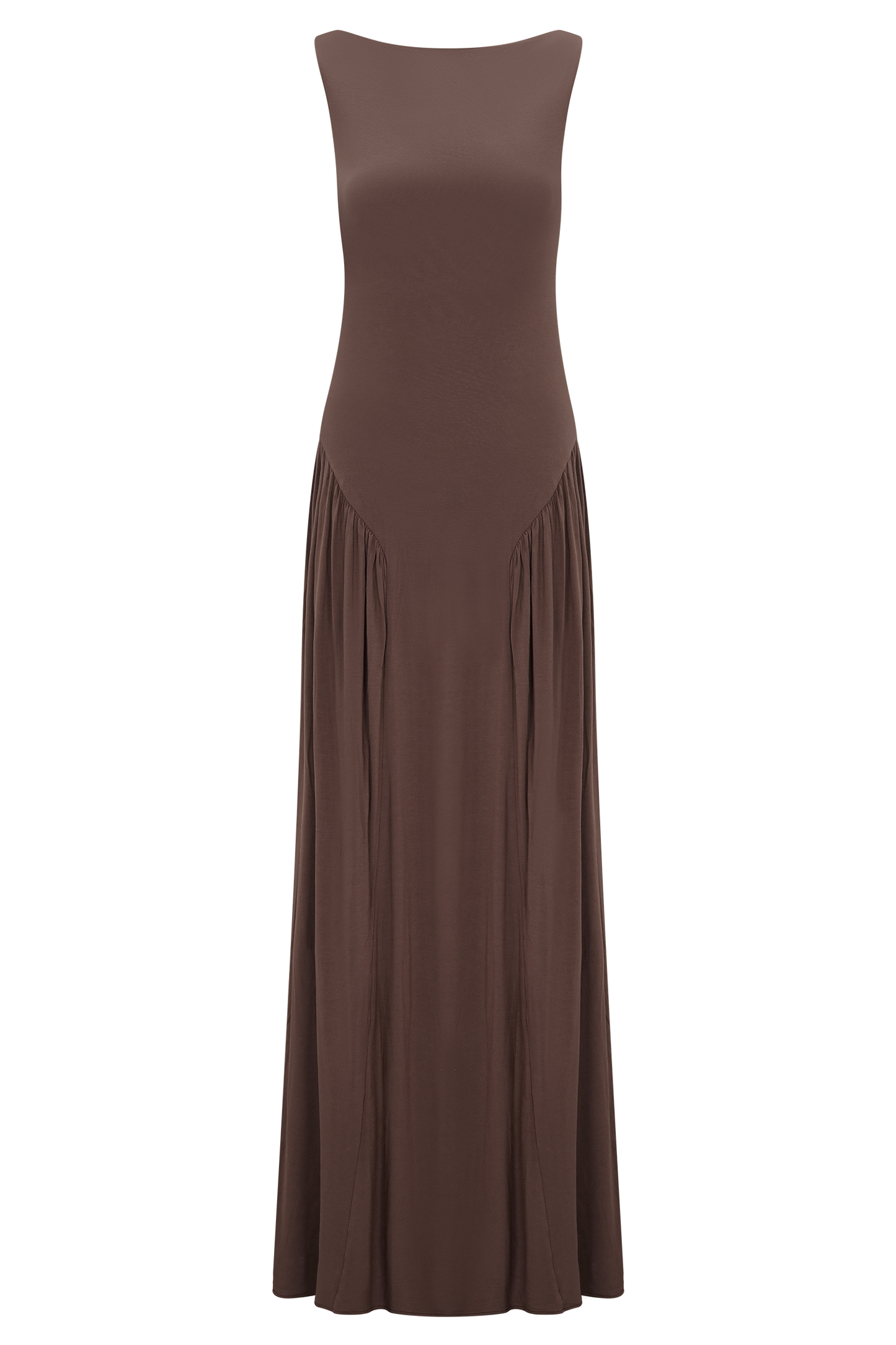 Marnie Modal Sleeveless Maxi Dress - Chocolate