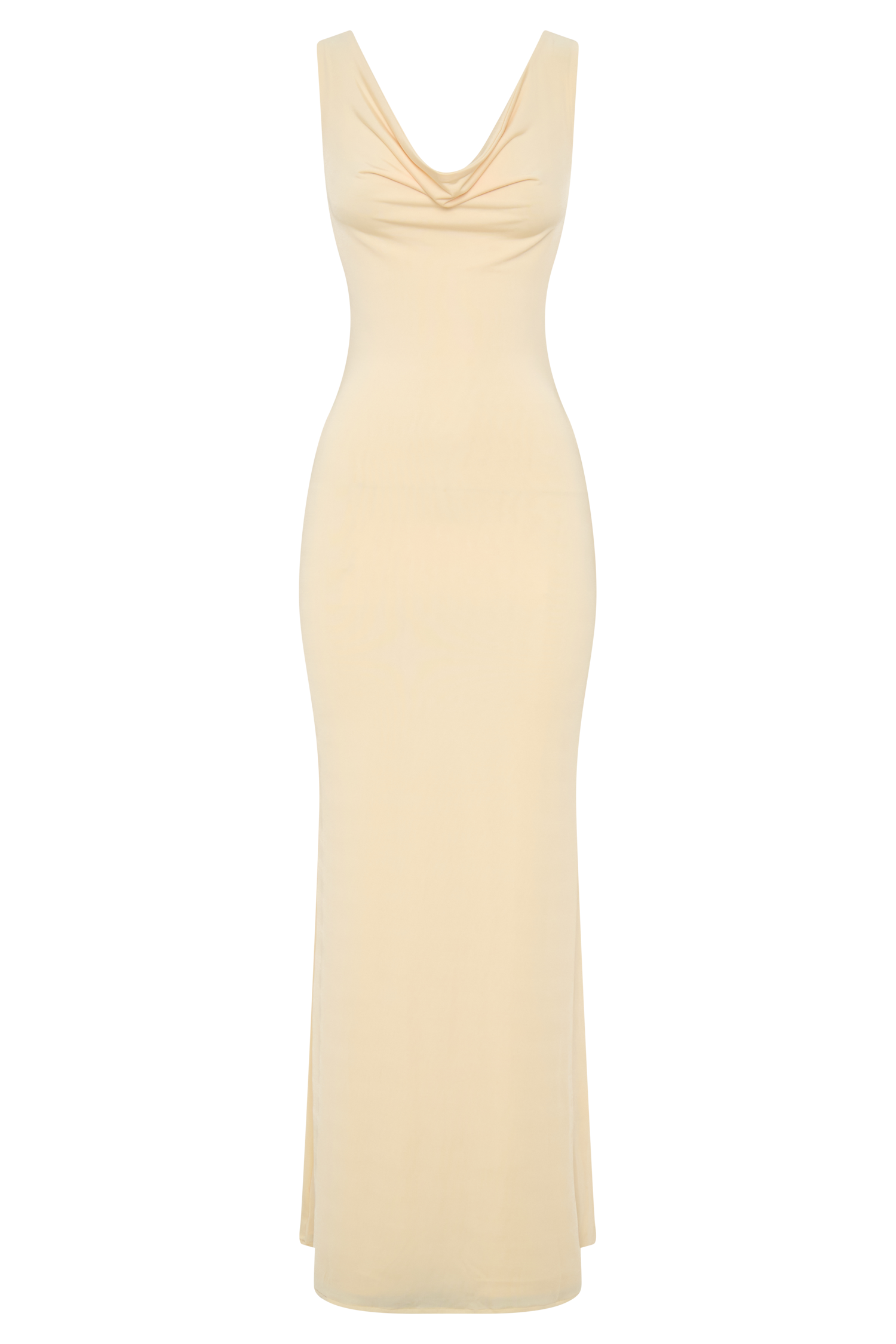 Marta Slinky Cowl Maxi Dress - Lemon #11