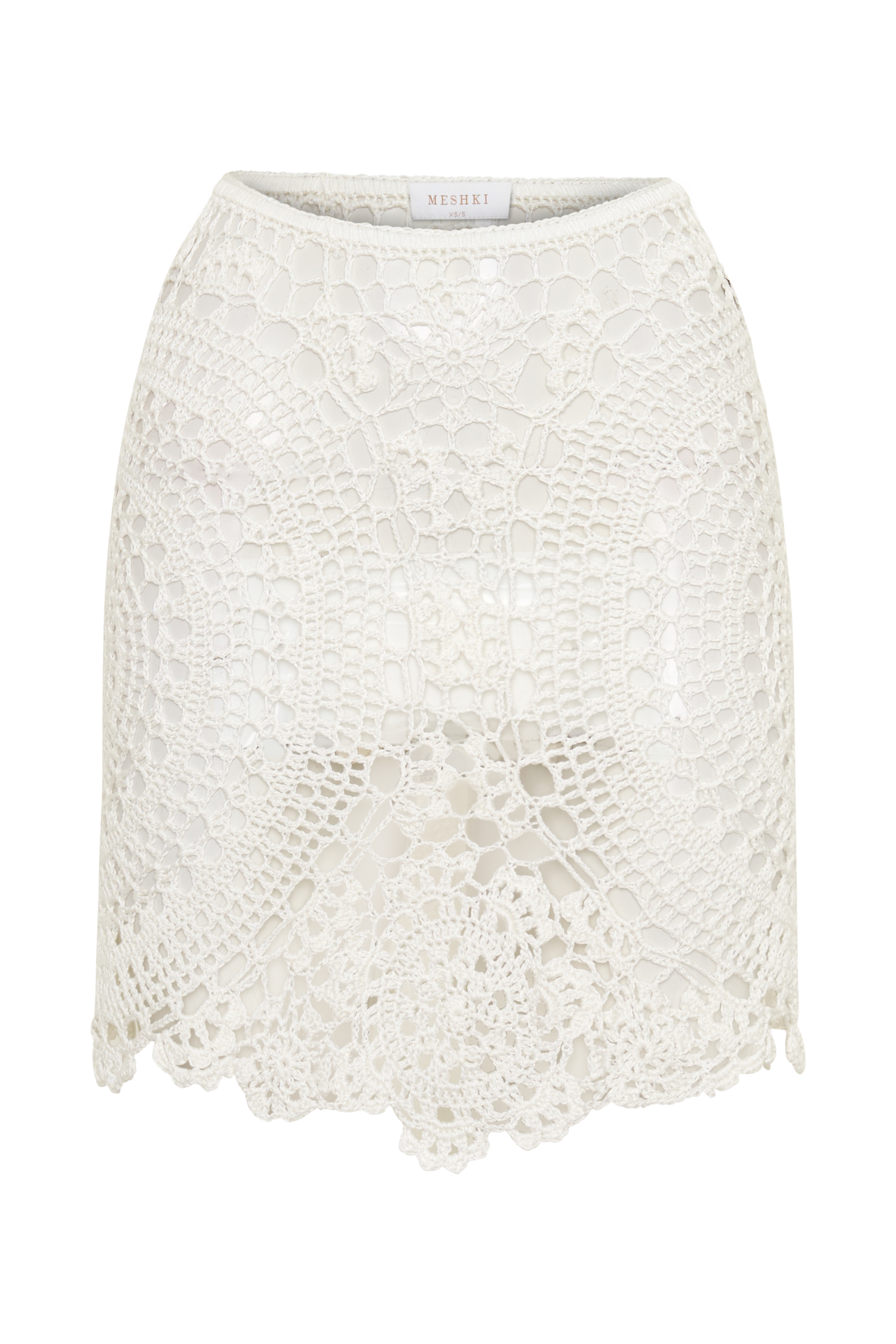 Marvin Crochet Mini Skirt - Ivory #9