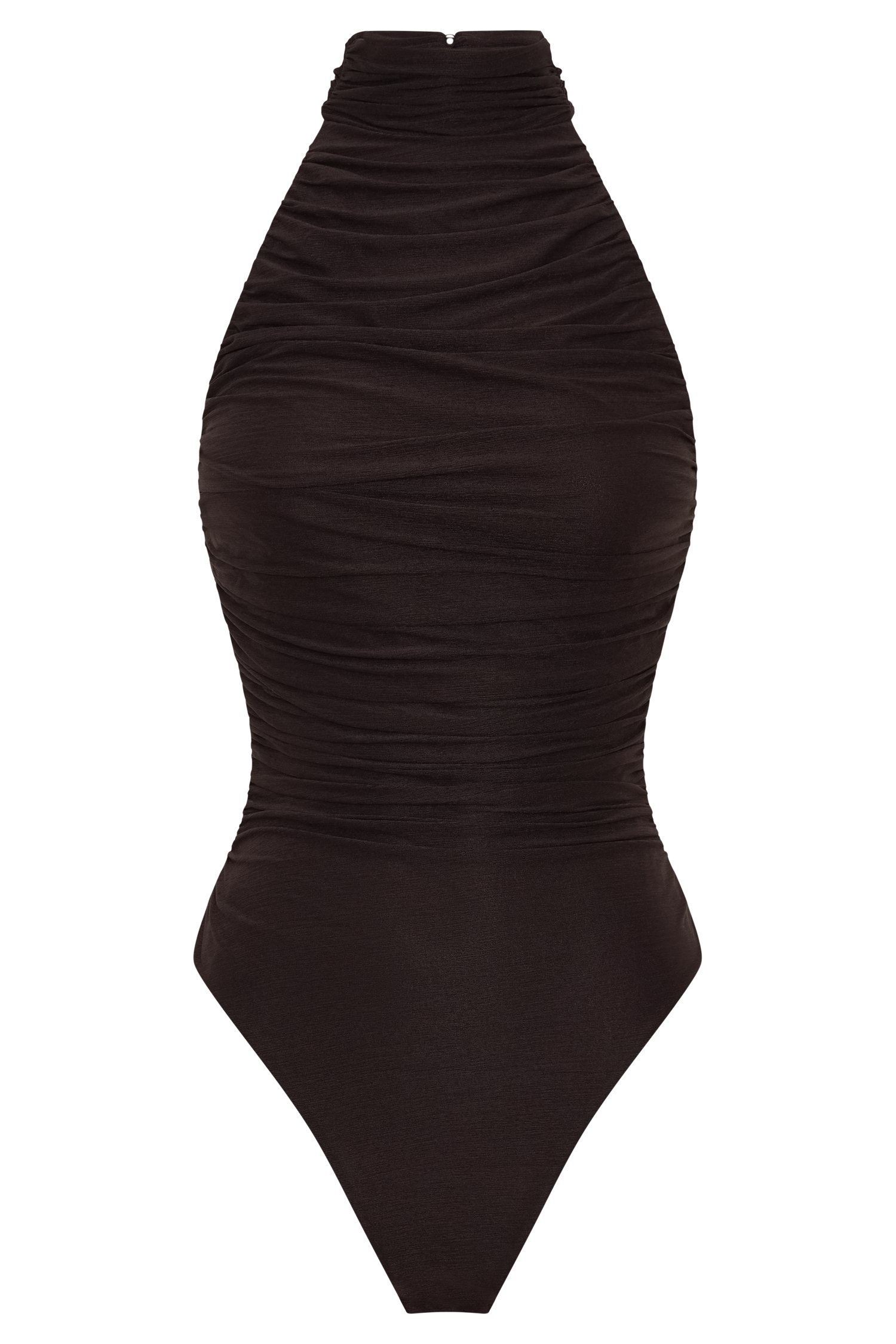 Matilda Ruched Mesh Bodysuit - Chocolate #9