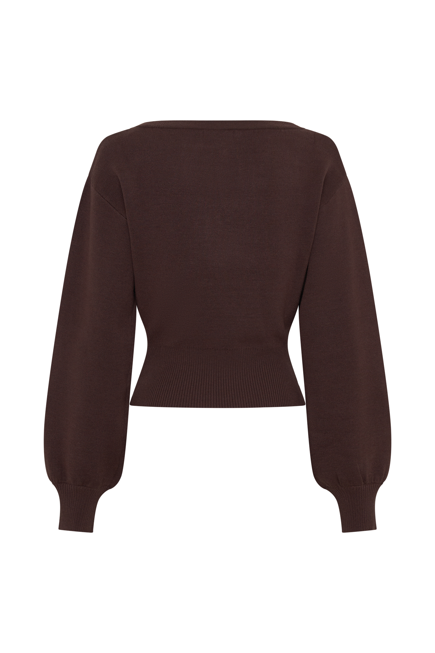 Mertyle Aysmetrical Knit Jumper - Deep Chocolate #9