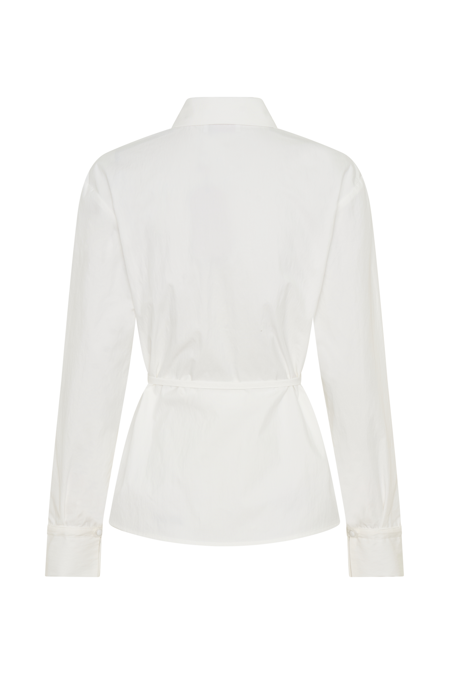 Millie Tie Back Cotton Shirt - White