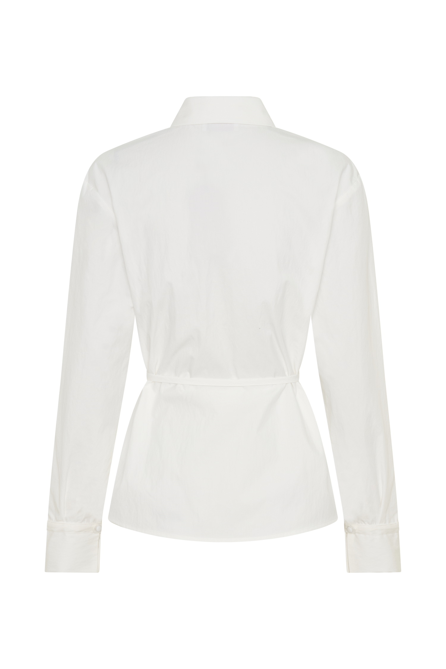 Millie Tie Back Cotton Shirt - White #9