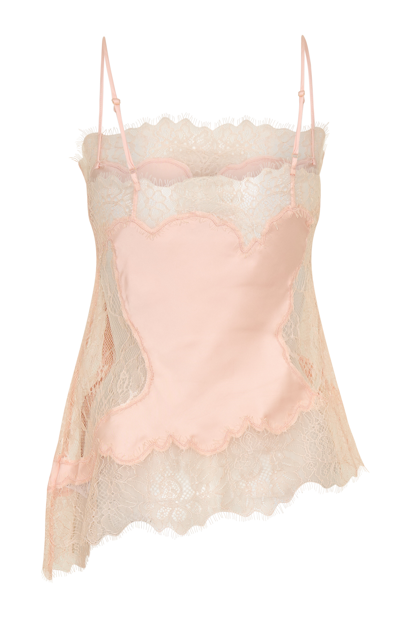 Miriam Satin & Lace Camisole - Peach