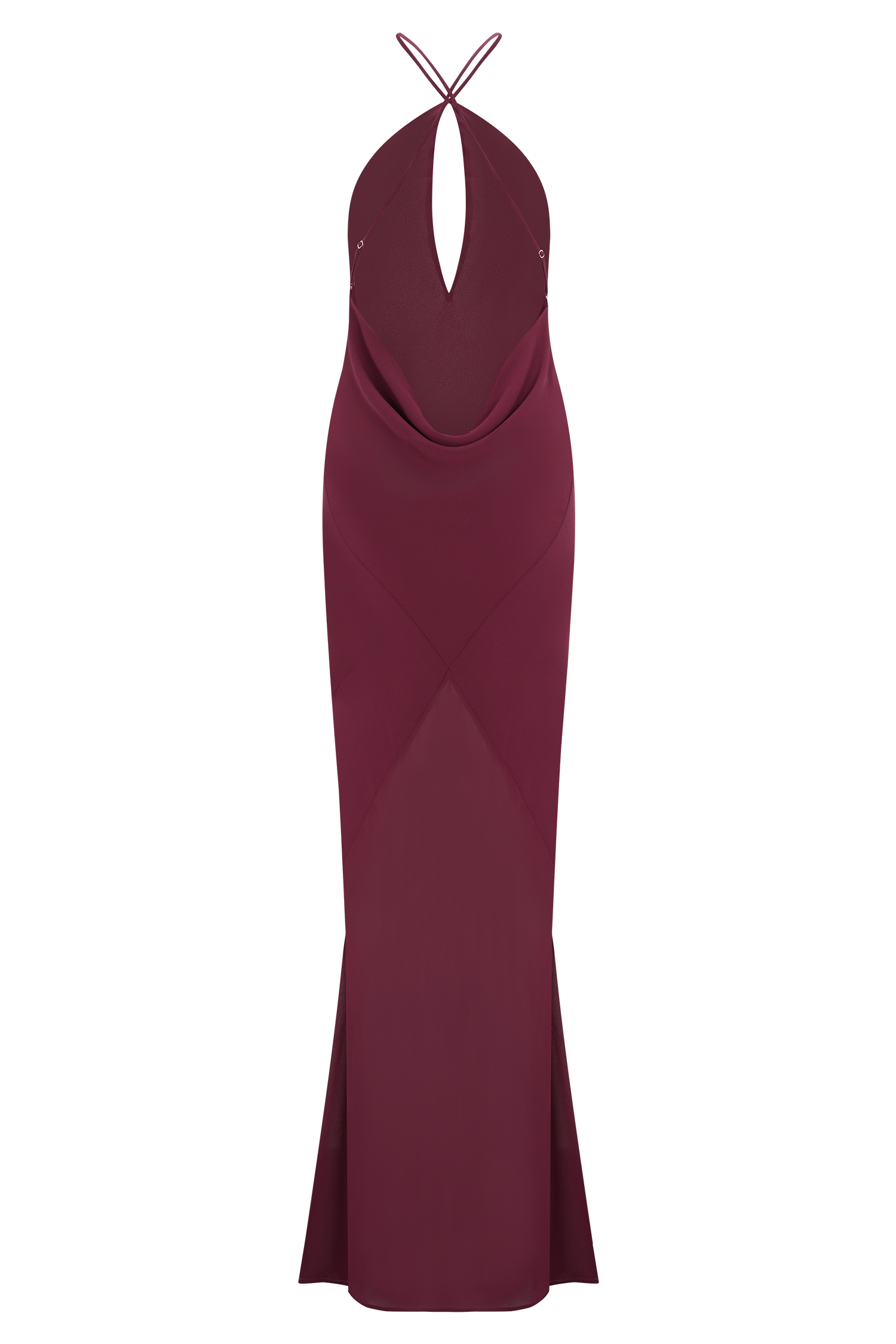Nerea Slip Halter Maxi Dress - Cherry Red #8