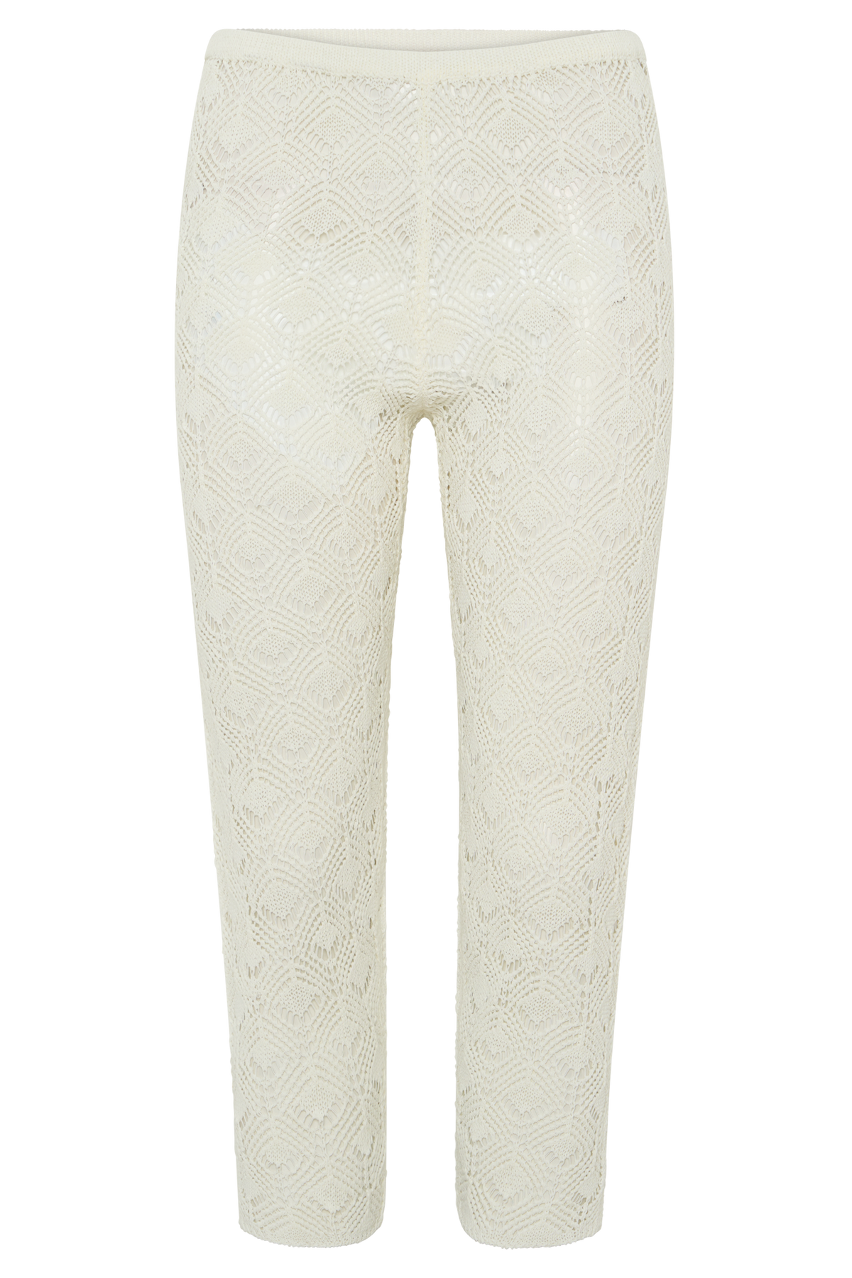 Nikiki Crochet Knit Capri Pants - Ivory