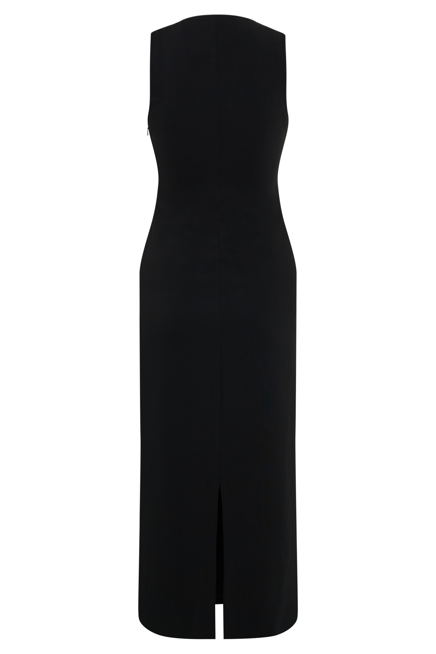 Norah Sleeveless Crepe Midi Dress - Black #8