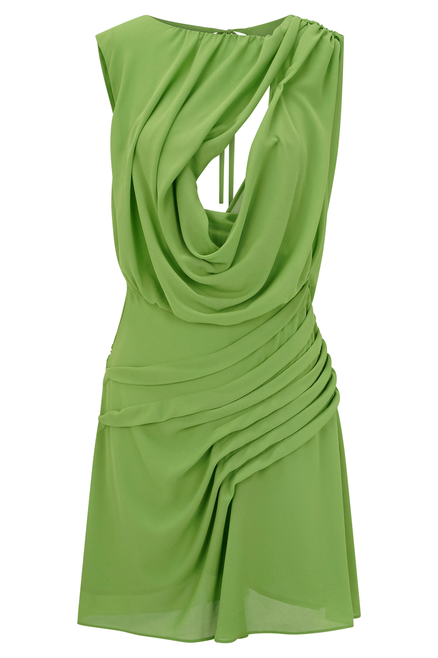 Oria Chiffon Mini Dress - Green