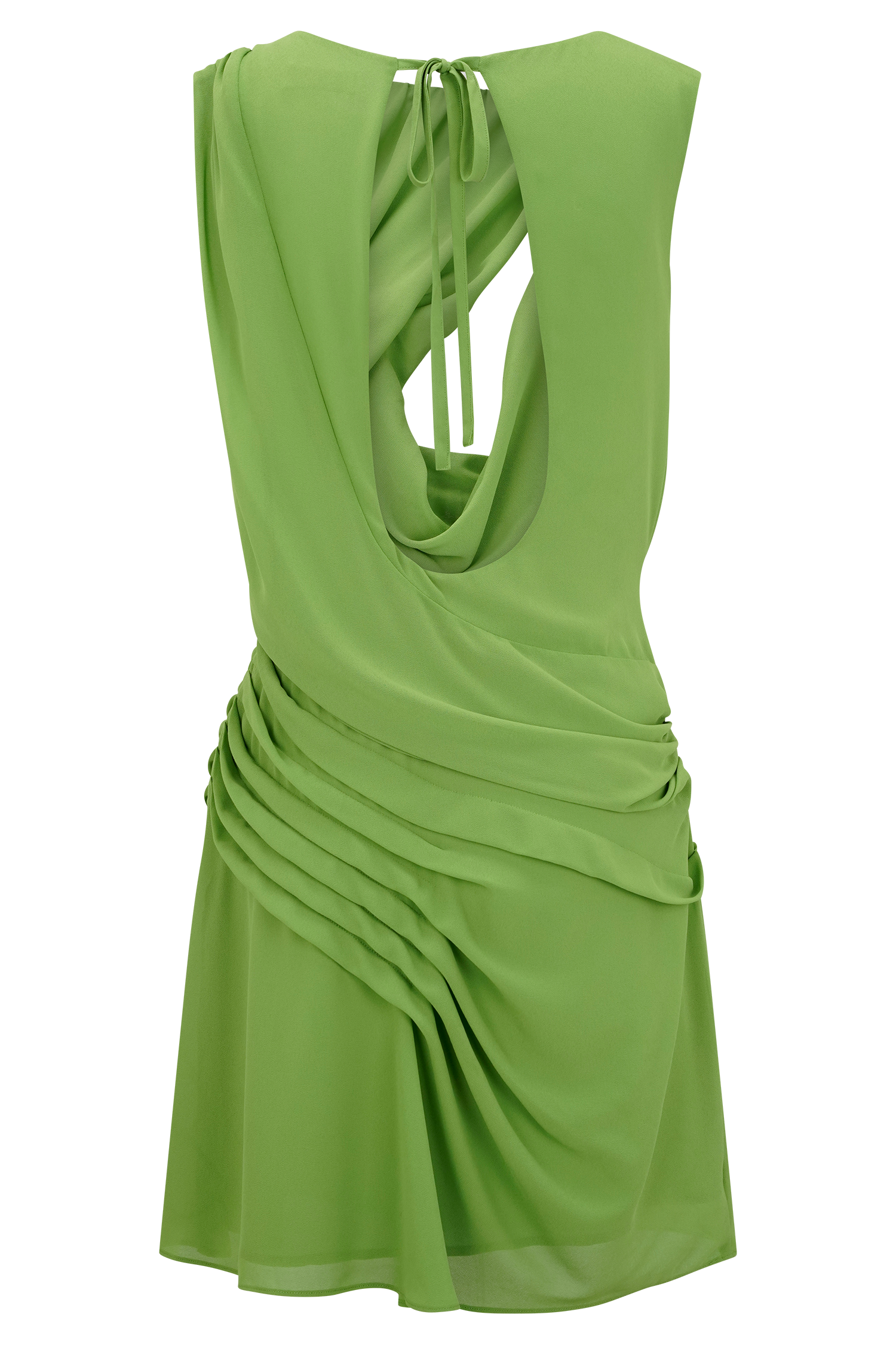 Oria Chiffon Mini Dress - Green #8