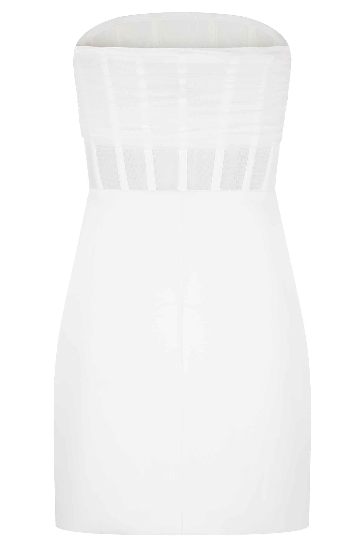 Palmer Mesh Corset Mini Dress - Ivory #8