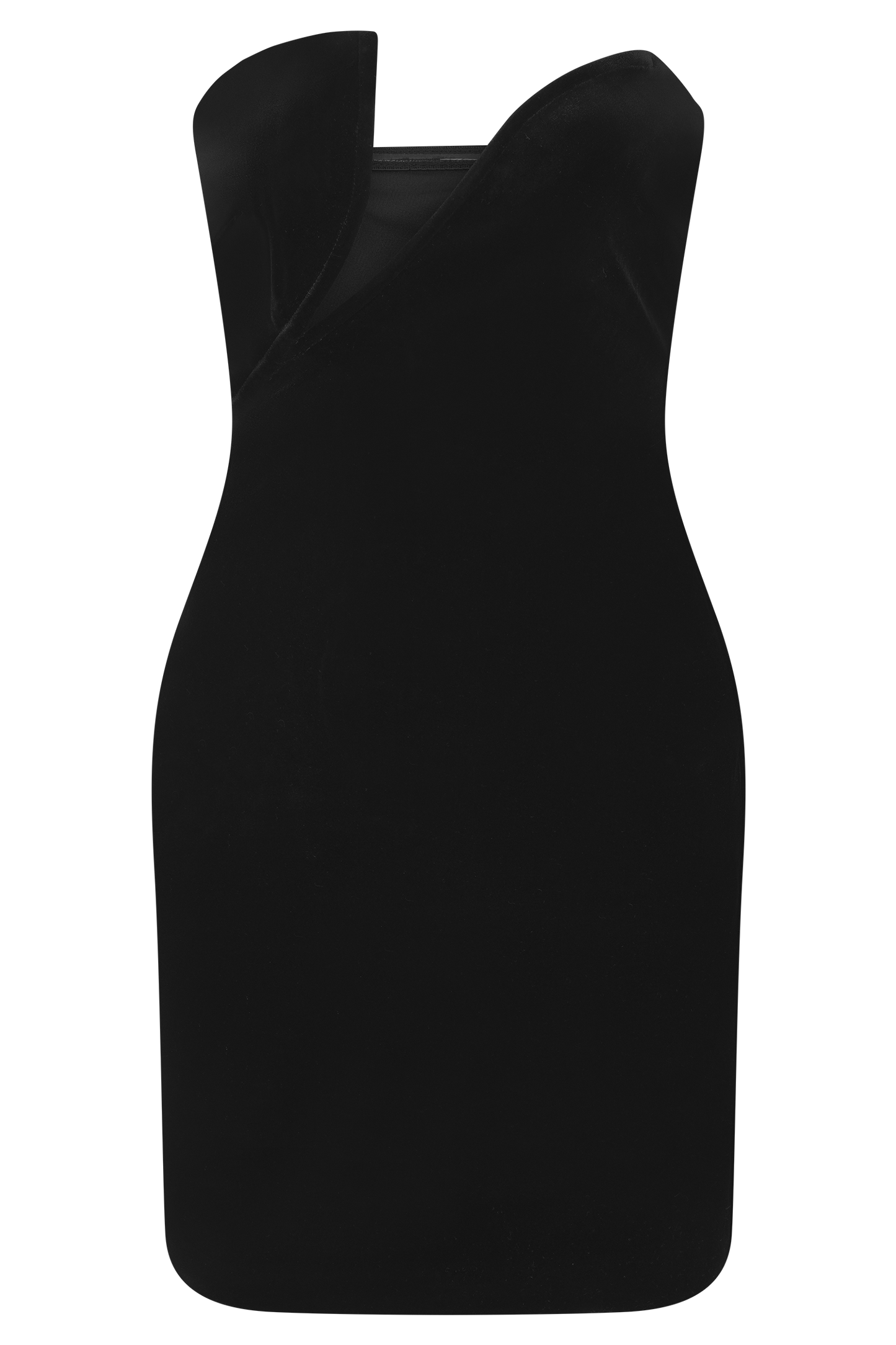 Paulina Velvet Strapless Mini Dress - Black