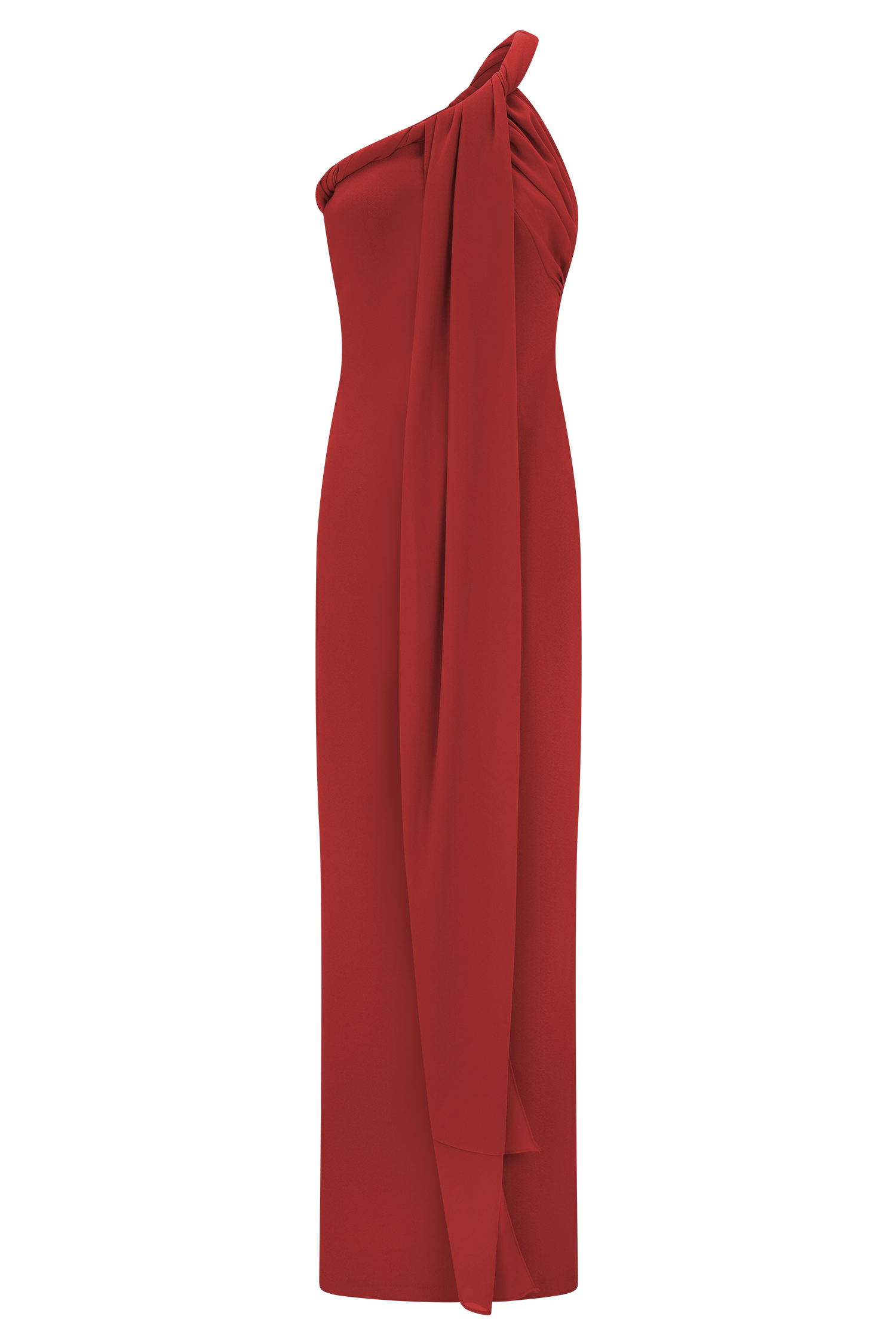 Philippa Knotted Crepe Maxi Dress - Ruby #11