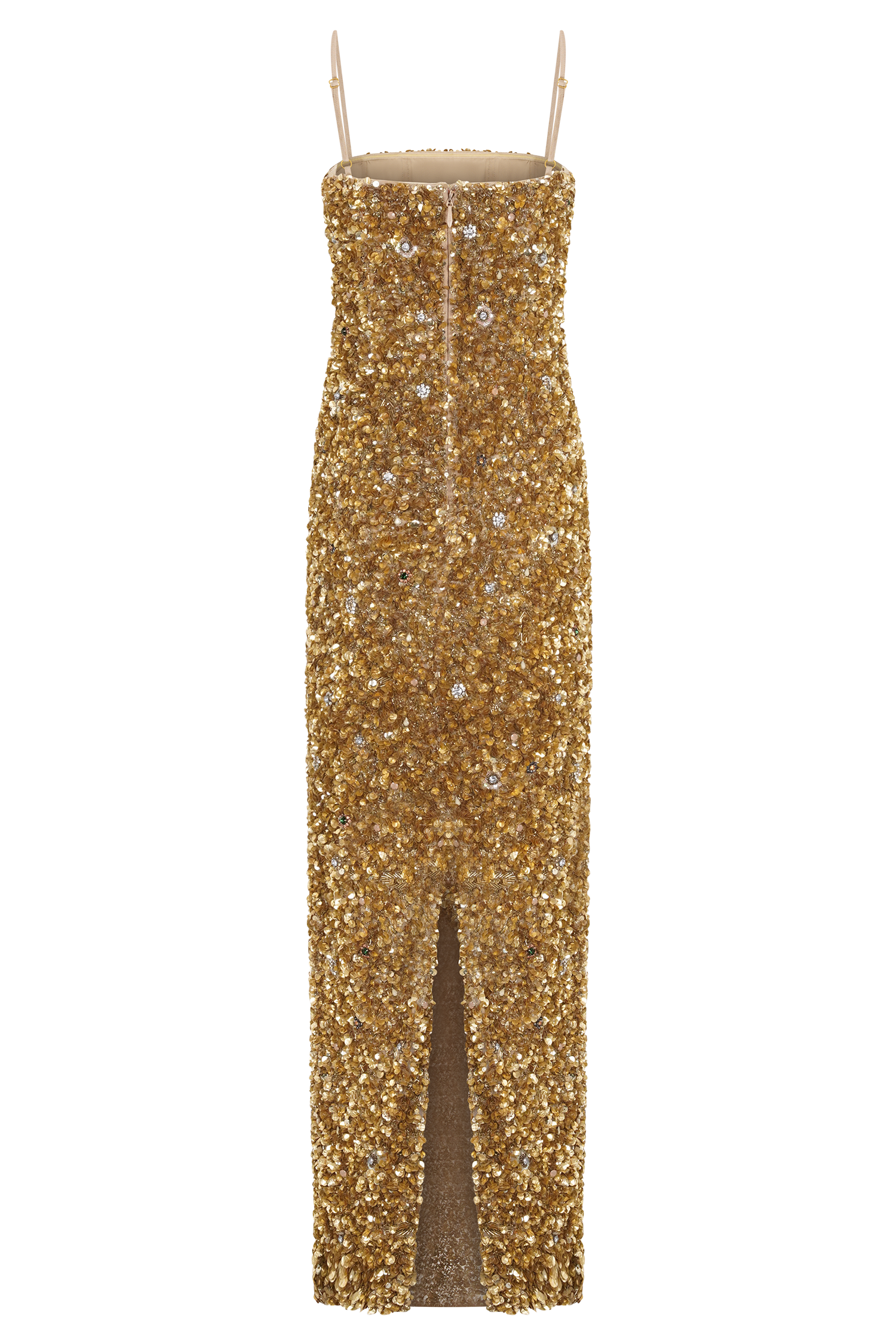 Porter Hand Beaded Midi Dress - Gold #10