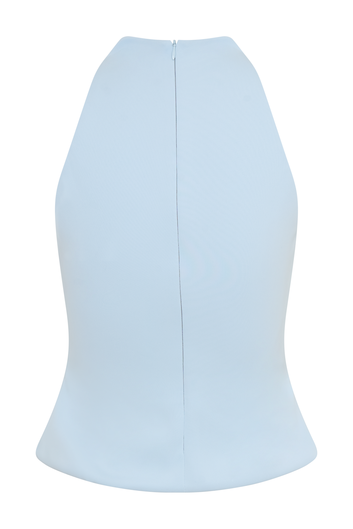 Portia Scuba Sleeveless Top - Pale Blue